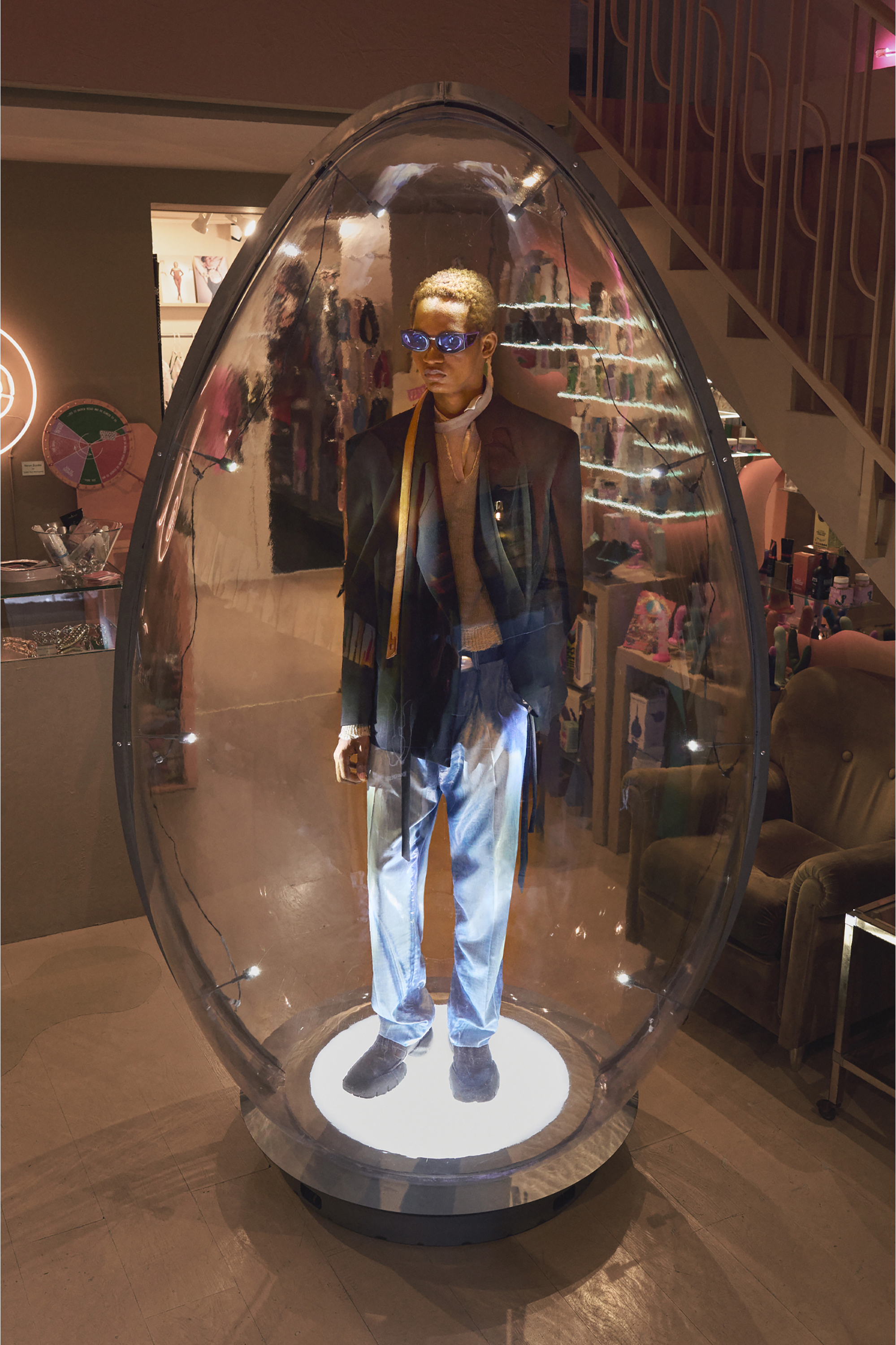 Diesel - B-ROP 30, Ceinture en cuir de 3 cm avec boucle sculpturale Homme in Noir - 4