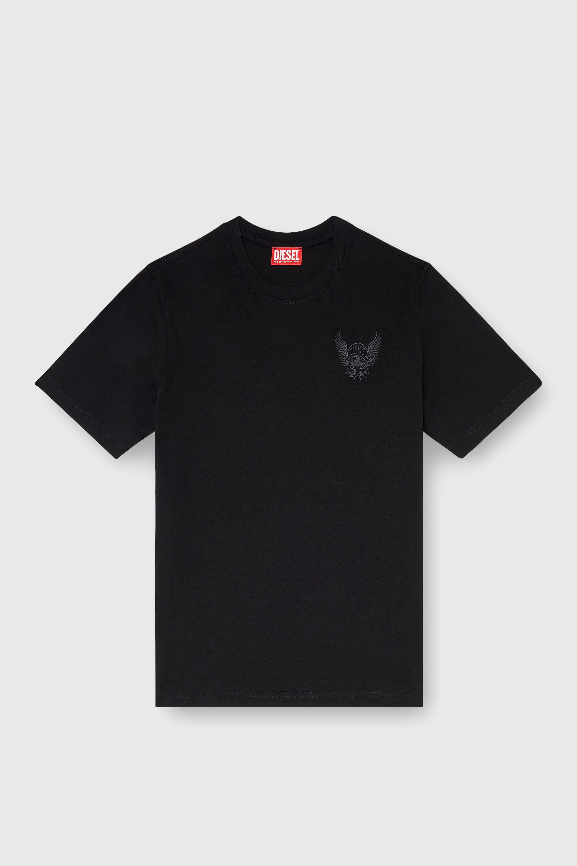 Diesel - T-ADJUST-AA8, T-shirt en coton avec motif logo sur la poitrine Homme in Noir - 2