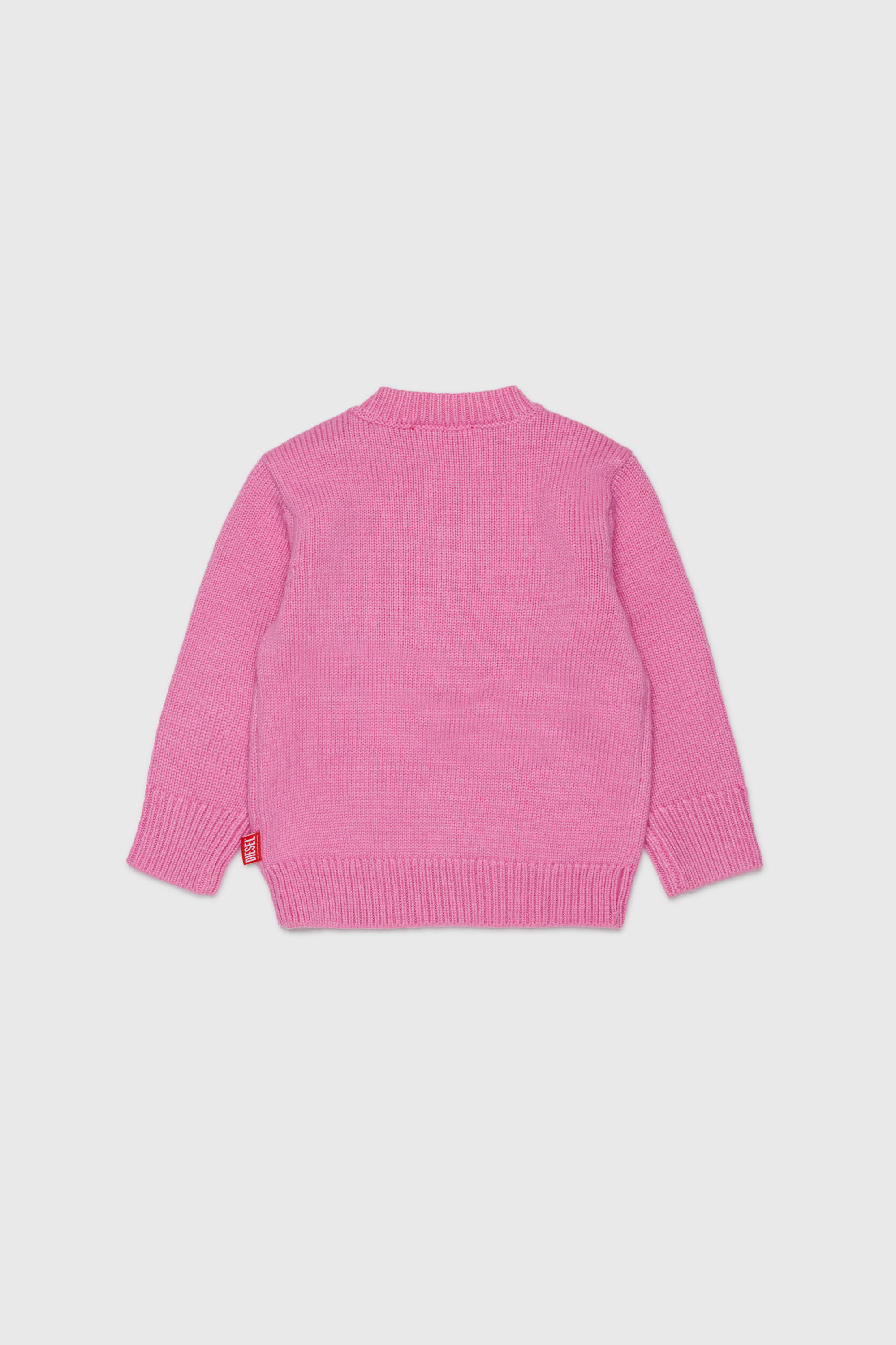 Diesel - KOMYB, Pull enrichi en cachemire avec grand Oval D Homme in Rose - 2
