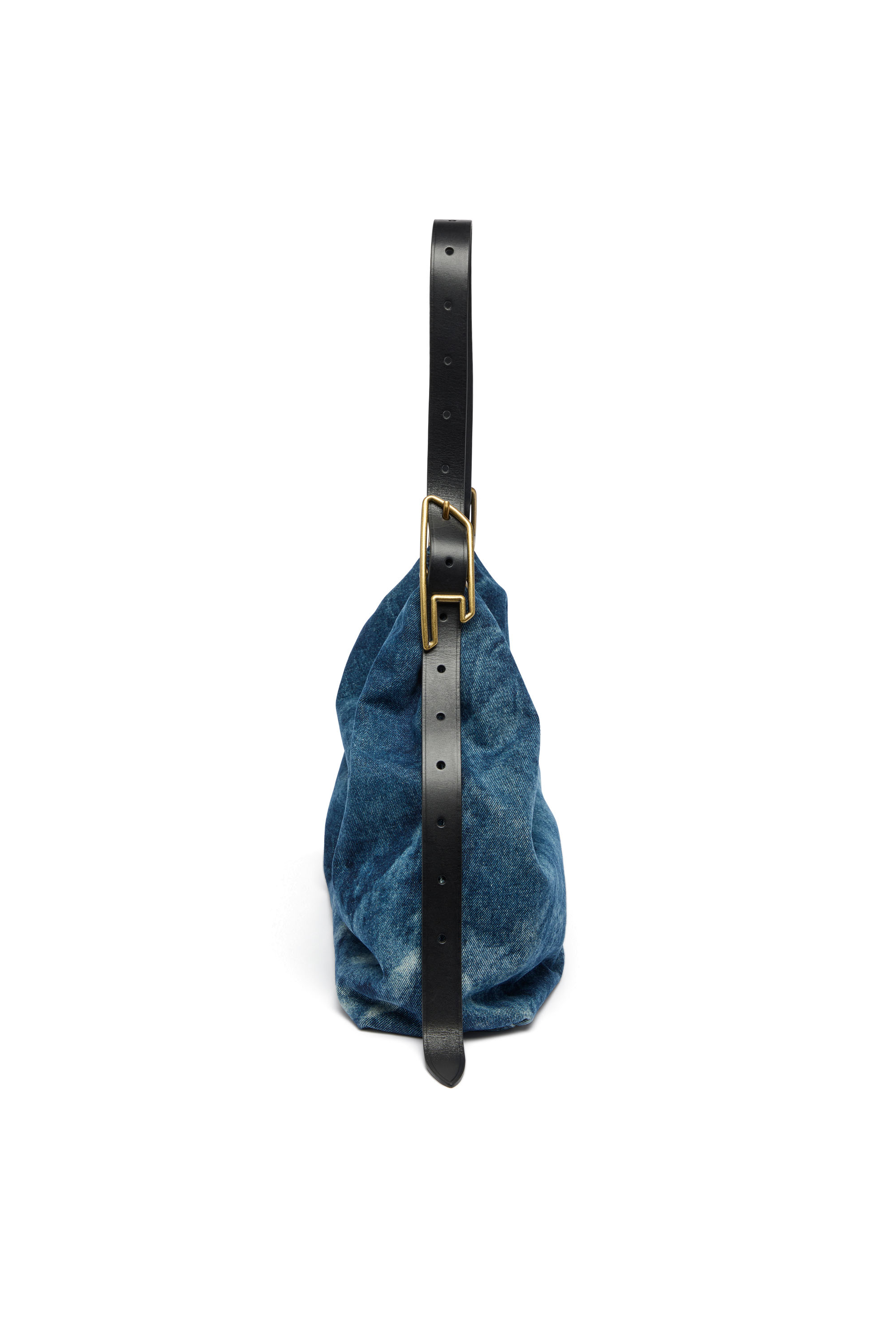 Diesel - D-LINE HOBO L, D-Line-Sac hobo en denim Femme in Bleu - 5