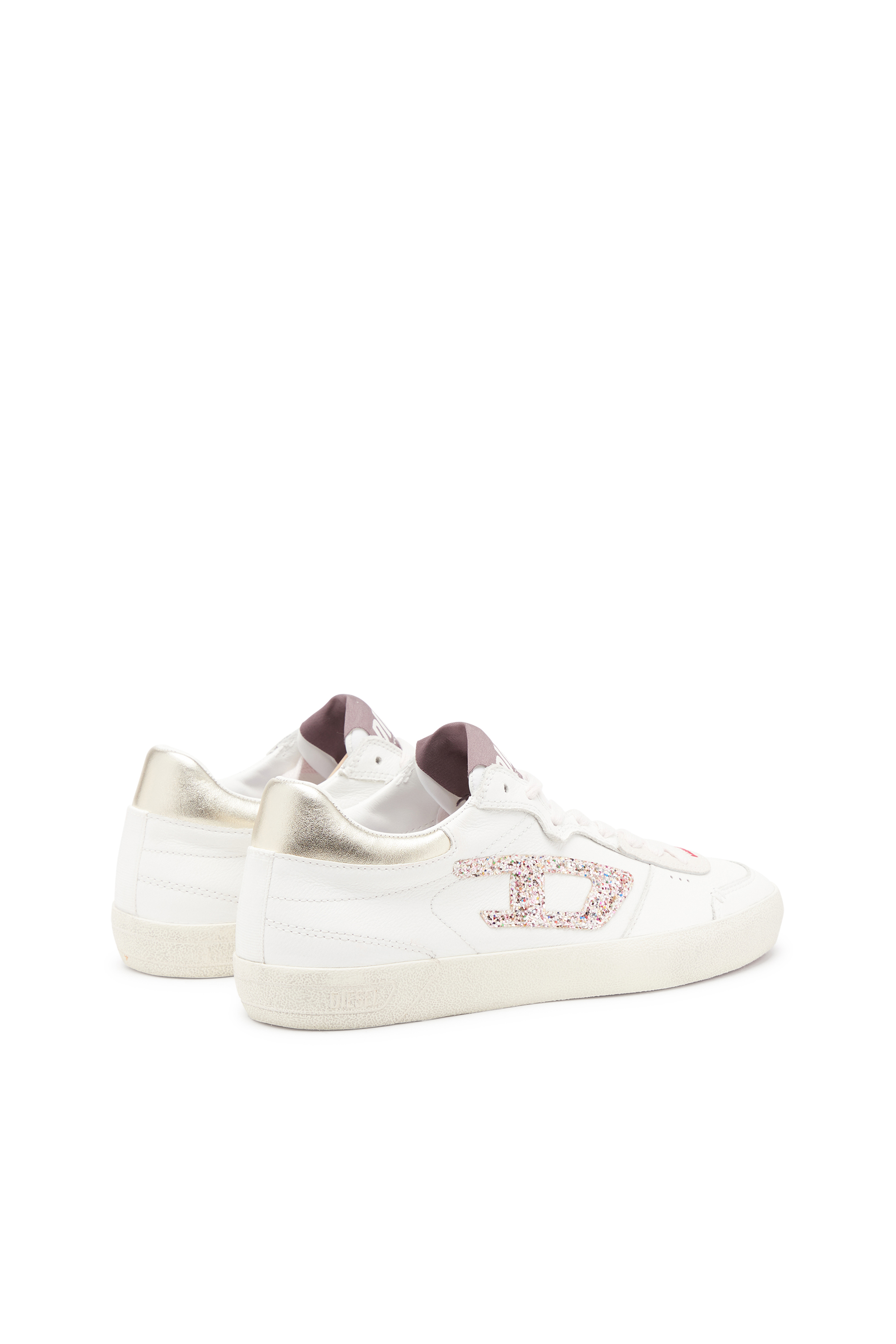 Diesel - S-LEROJI LOW W, S-Leroji-Sneakers en cuir avec logo pailleté Femme in Polychrome - 3