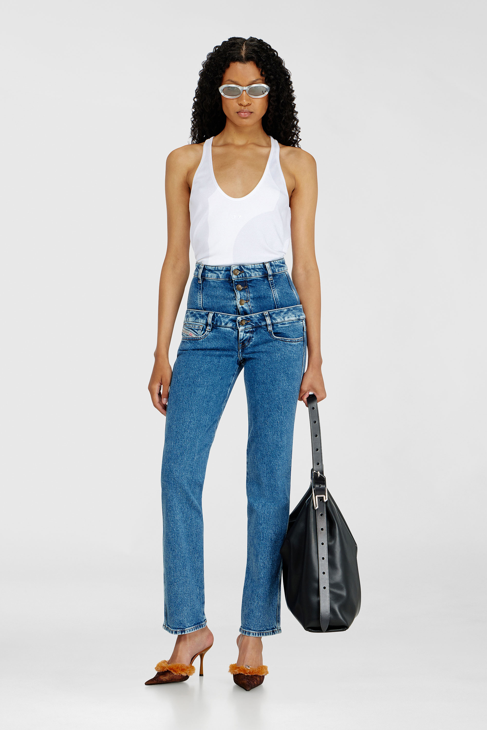 Jeans Slim Taille Haute D-Fynora