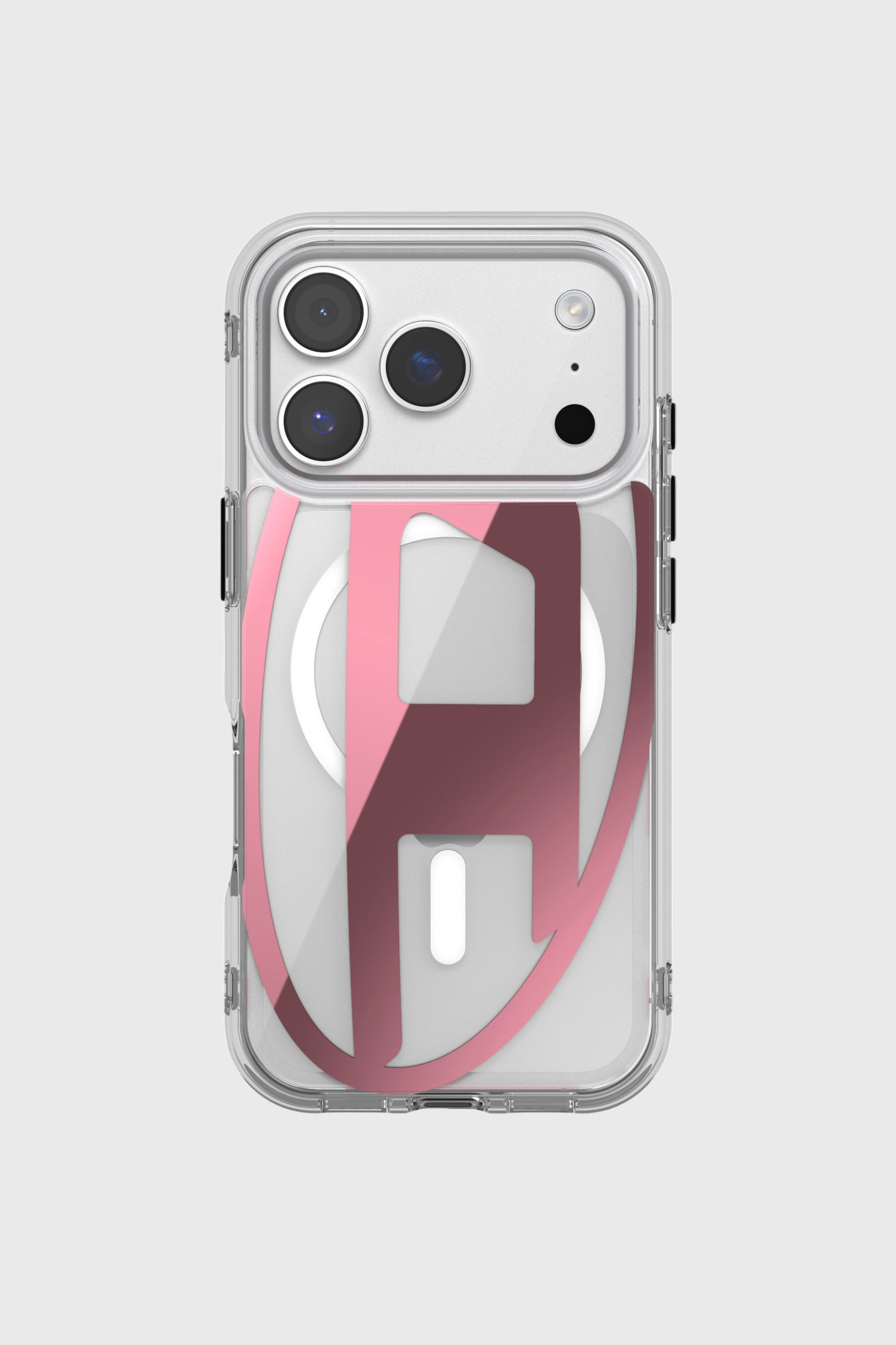 Diesel - 60421 AOP CASE, Unisex's Oval D metallic case with magsafe for iPhone 17 Pro in Pink - 2