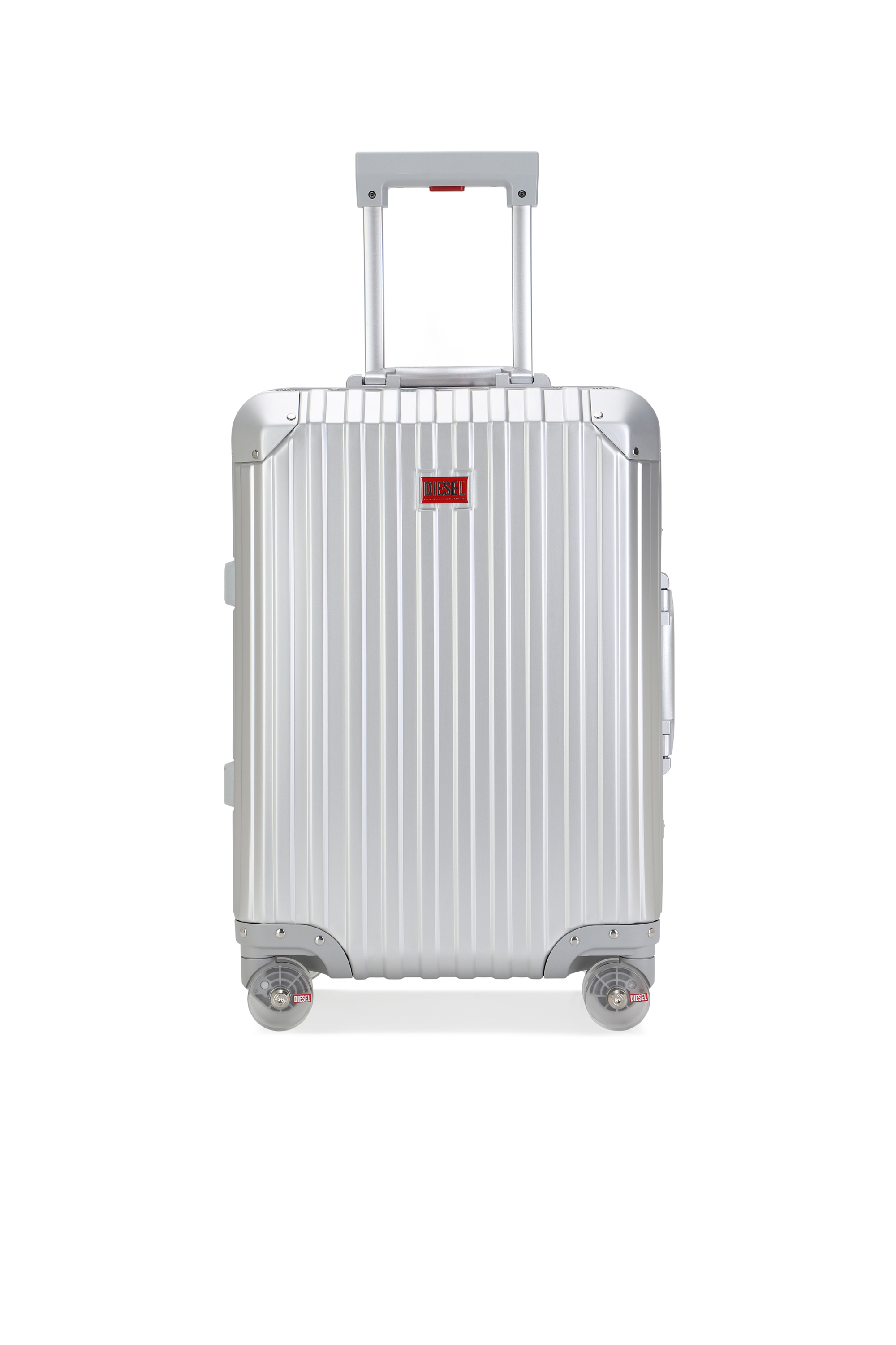 Diesel - DIESEL ALUMINUM TROLLEY- DSL002, Valise en aluminium taille S Mixte in Gris argent&eacute; - 1