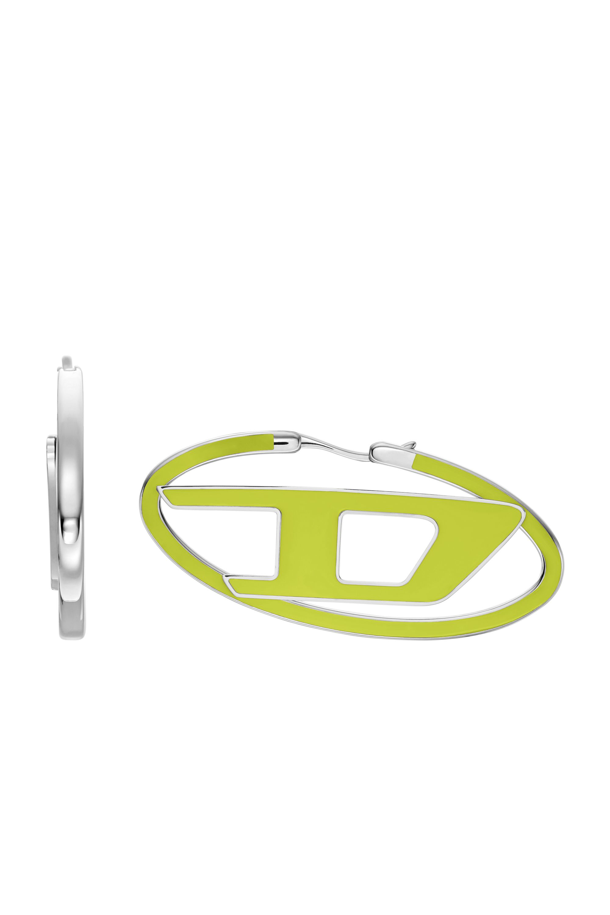 Diesel - DX1505, Unisex Stainless steel hoop earrings in Yellow - Image 2