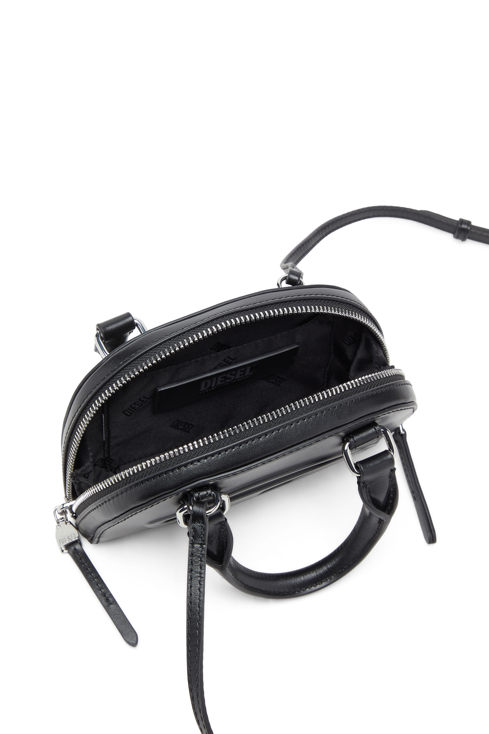 Diesel - 1DR DOME CROSSBODY XS, 1DR Dome-Sac bandoulière mini en cuir nappa Femme in Noir - 4