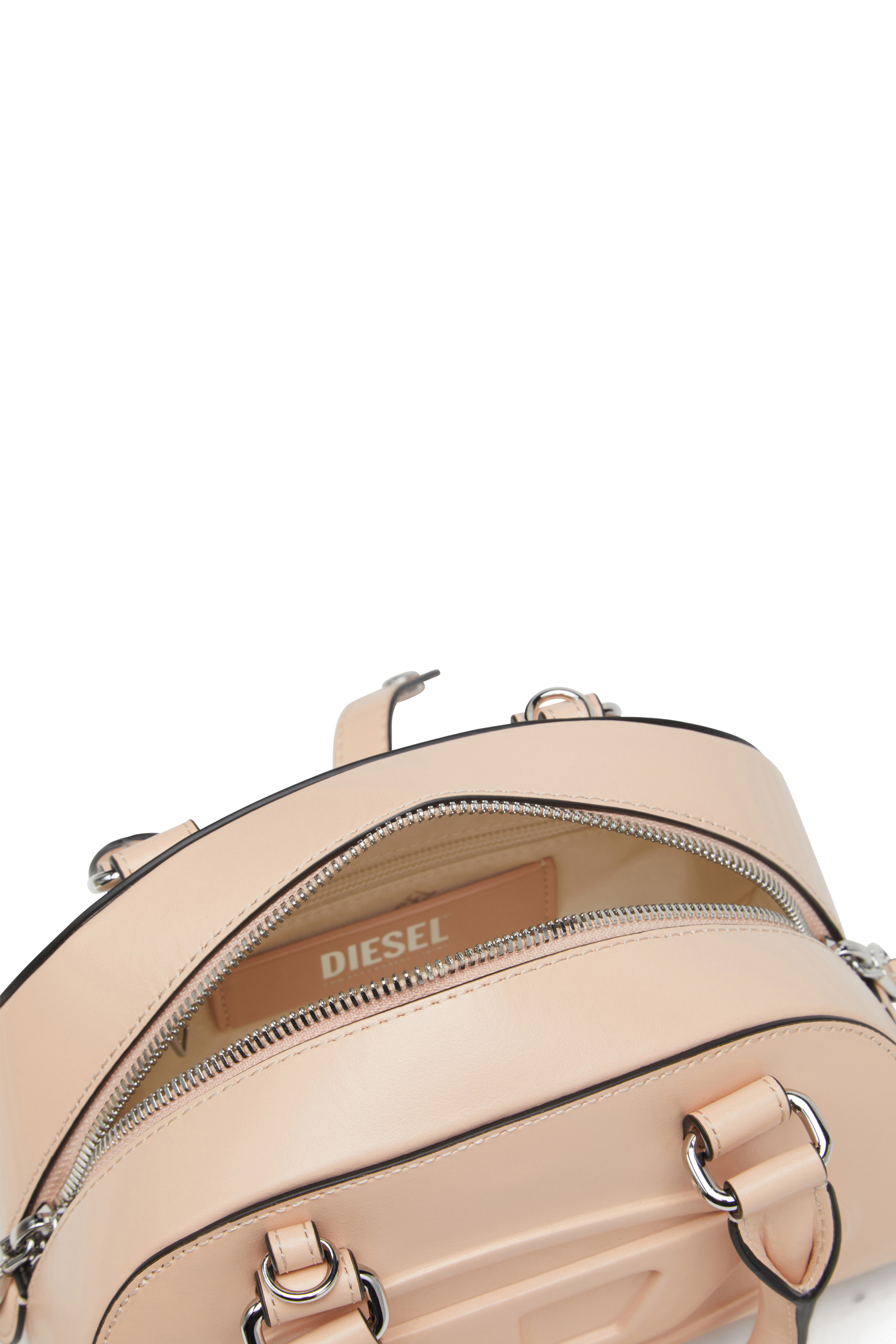 Diesel - 1DR DOME CROSSBODY, Mini sac bowling en cuir Femme in Rose - 4