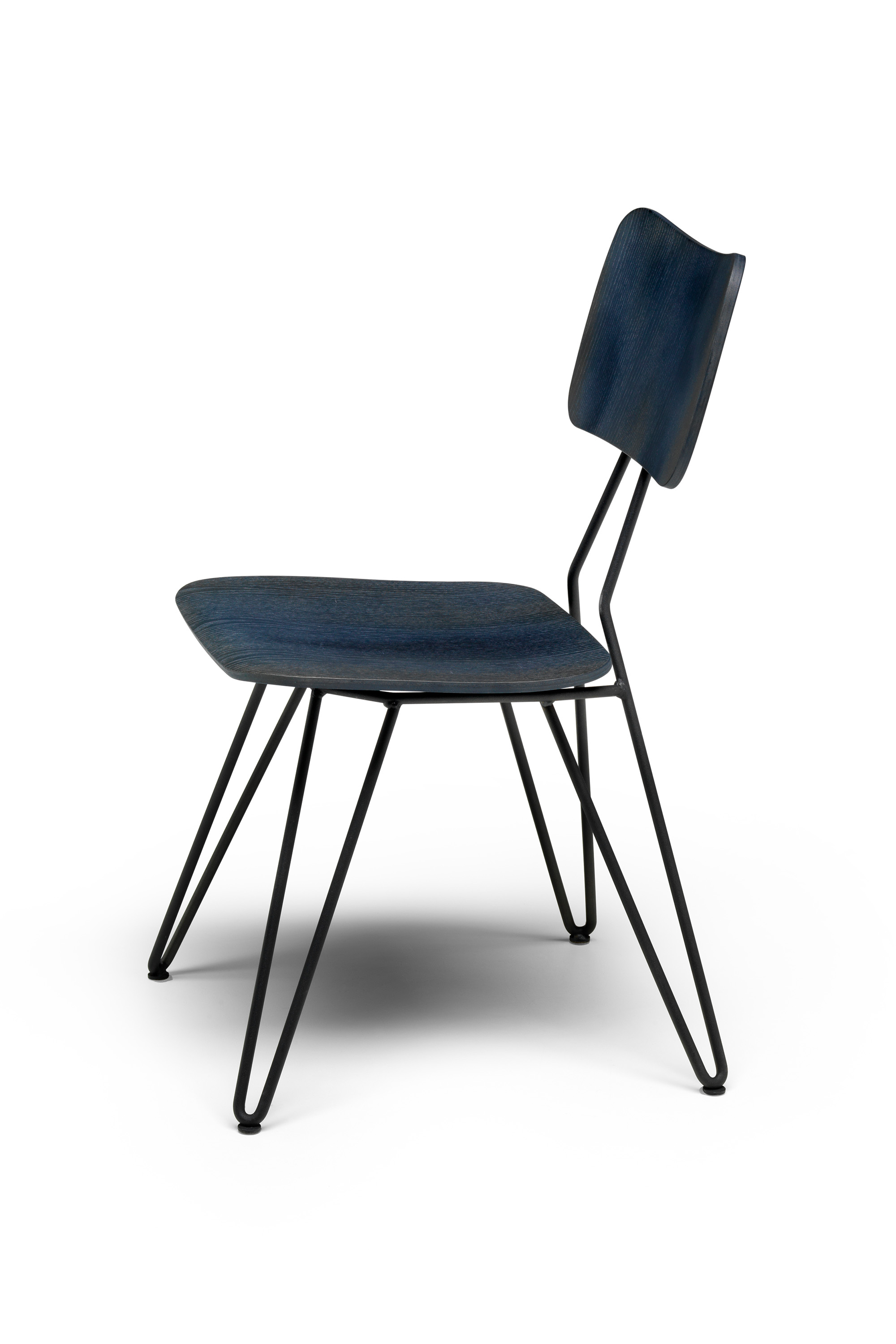 00DL0F01 OVERDYED SIDE CHAIR, Bleu - Chaises