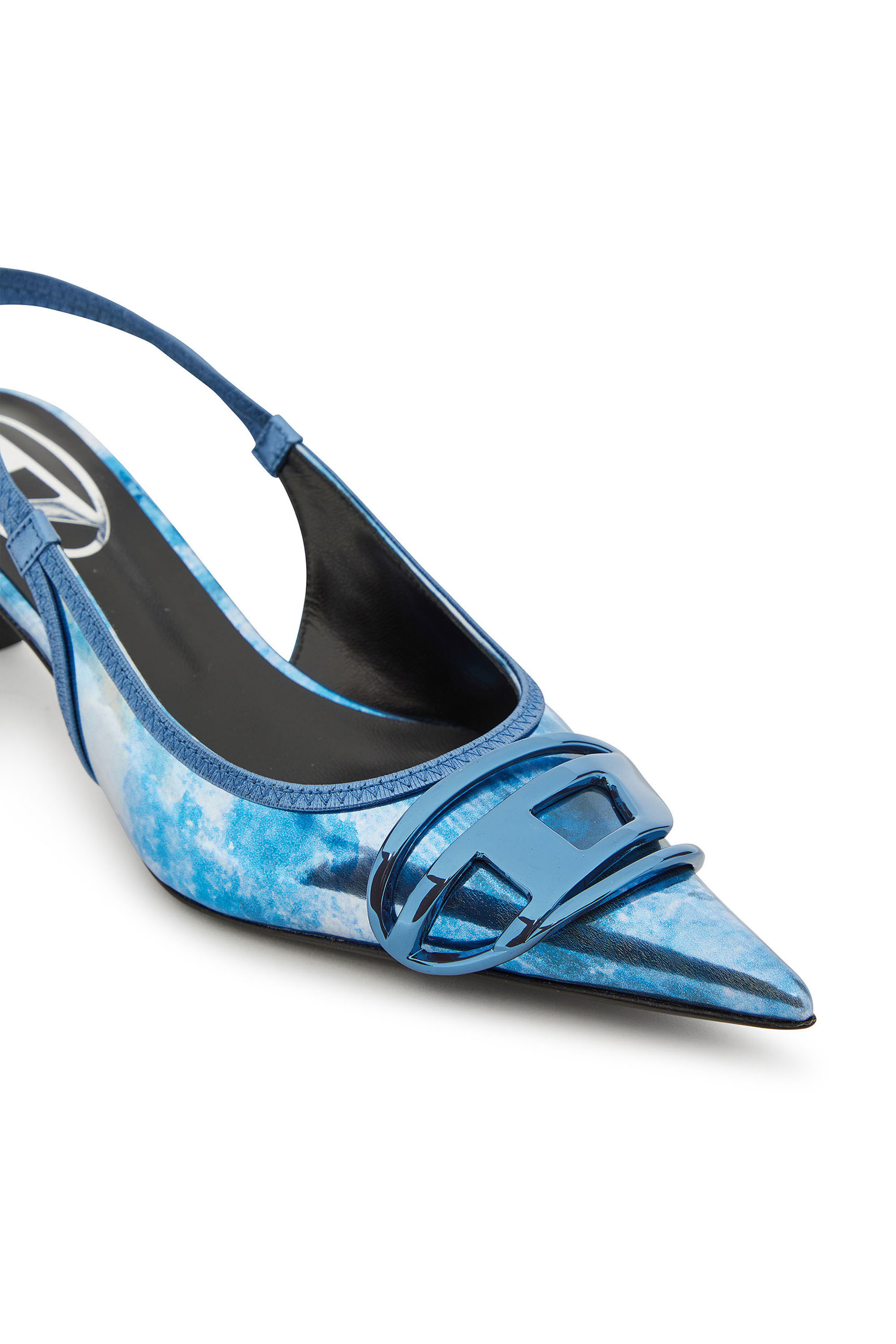 Diesel - D-VENUS SB 40, D-Venus-Escarpins à brides métallisés bicolores Femme in Bleu - 4