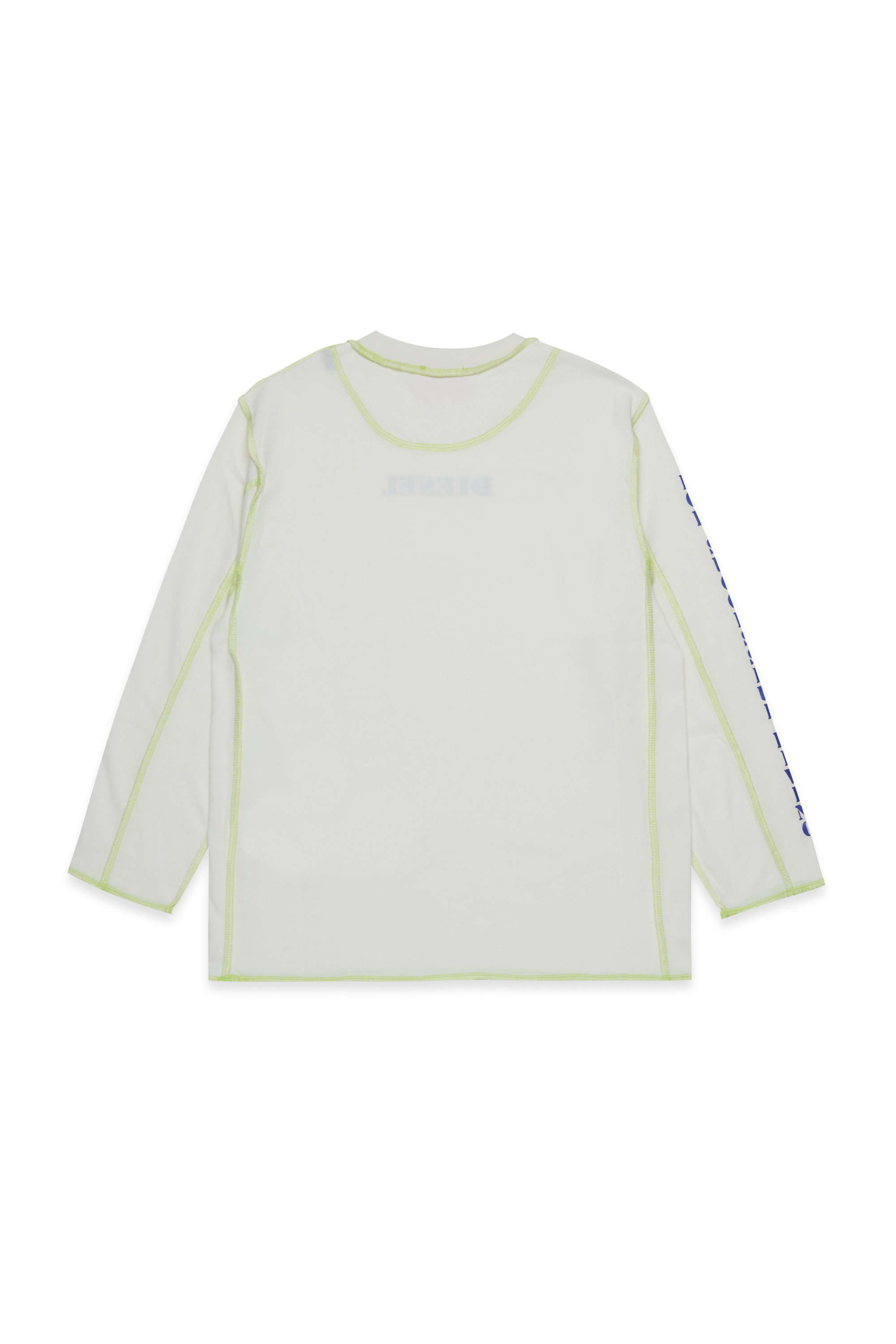 Diesel - TCRAORLS OVER, T-shirts en coton avec coutures contrastées Homme in Blanc - 2