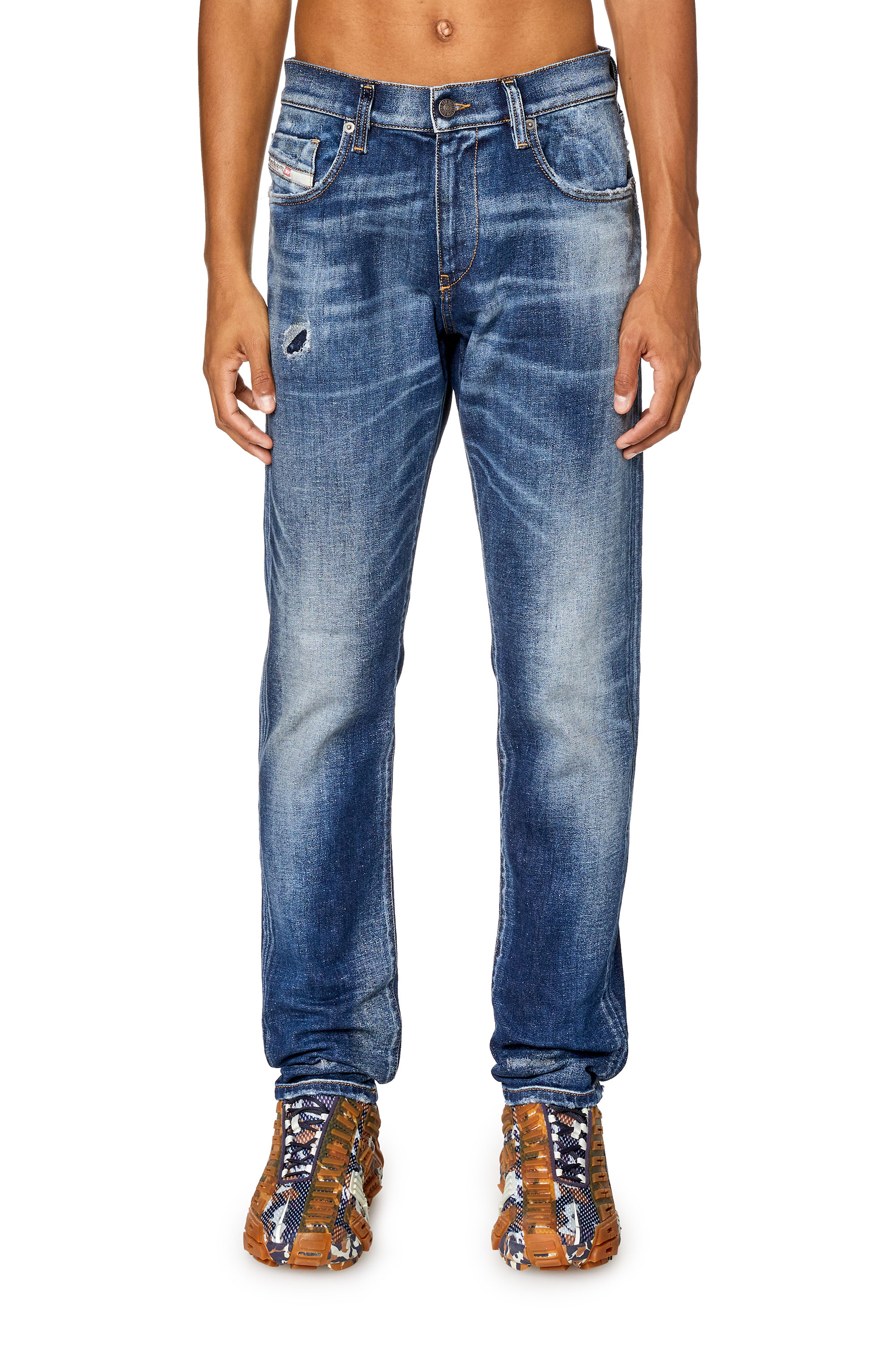Diesel - Slim Jeans 2019 D-Strukt 09G89, Bleu moyen - Image 1