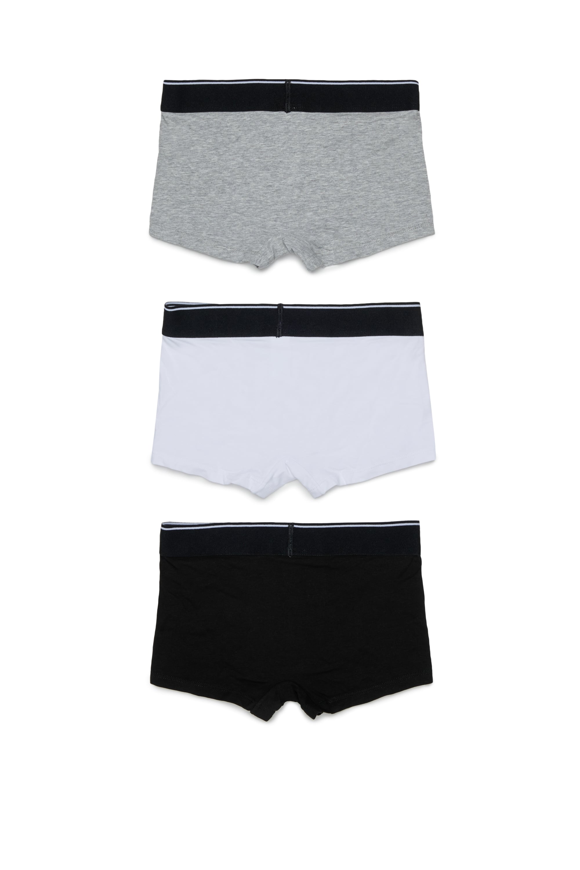 Diesel - UM-UGINTRIPACK-DD, Man's 3-pack boxer briefs in stretch cotton in Black/Grey - 2