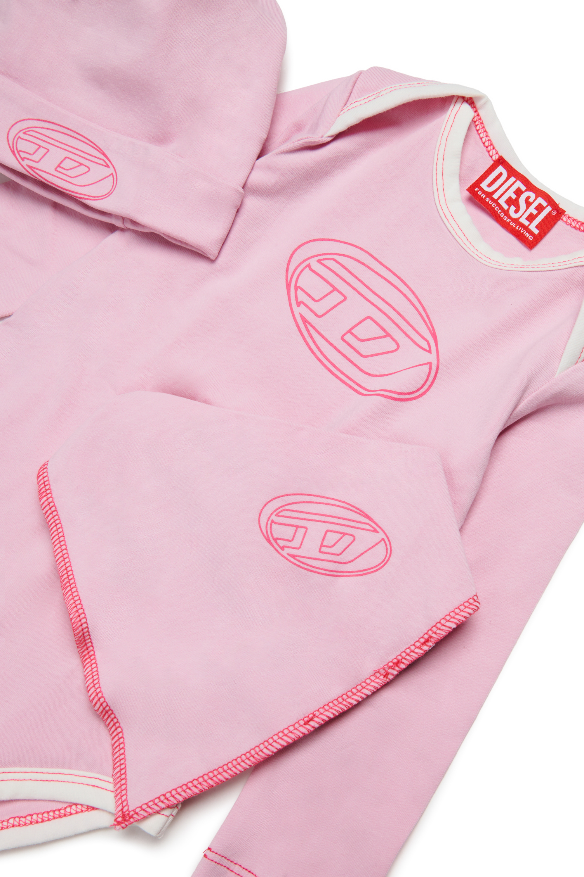 Diesel - USISSYBOX-NB, Kit de sous-vêtements en coton avec logo Mixte in Rose - 3