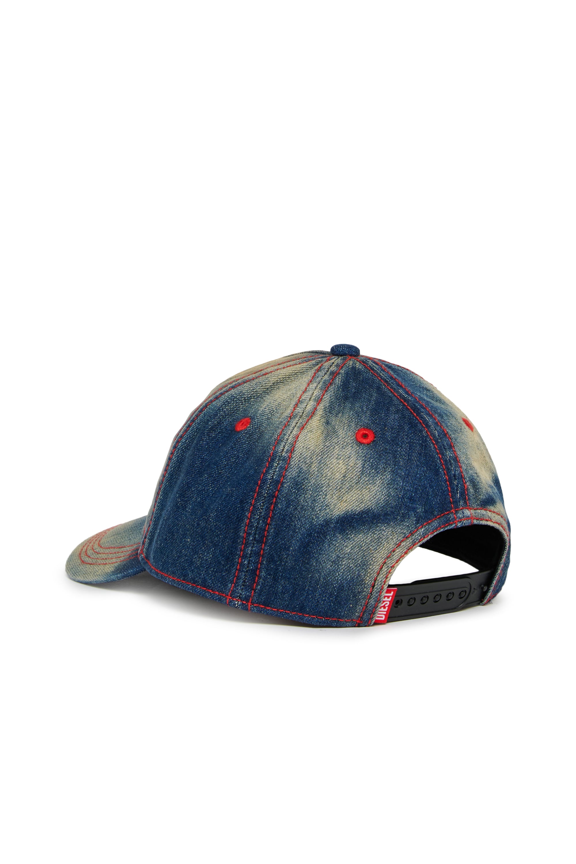 Diesel - FIMEN, Casquette en denim d&eacute;lav&eacute; avec broderie Oval D Mixte in Bleu - 2