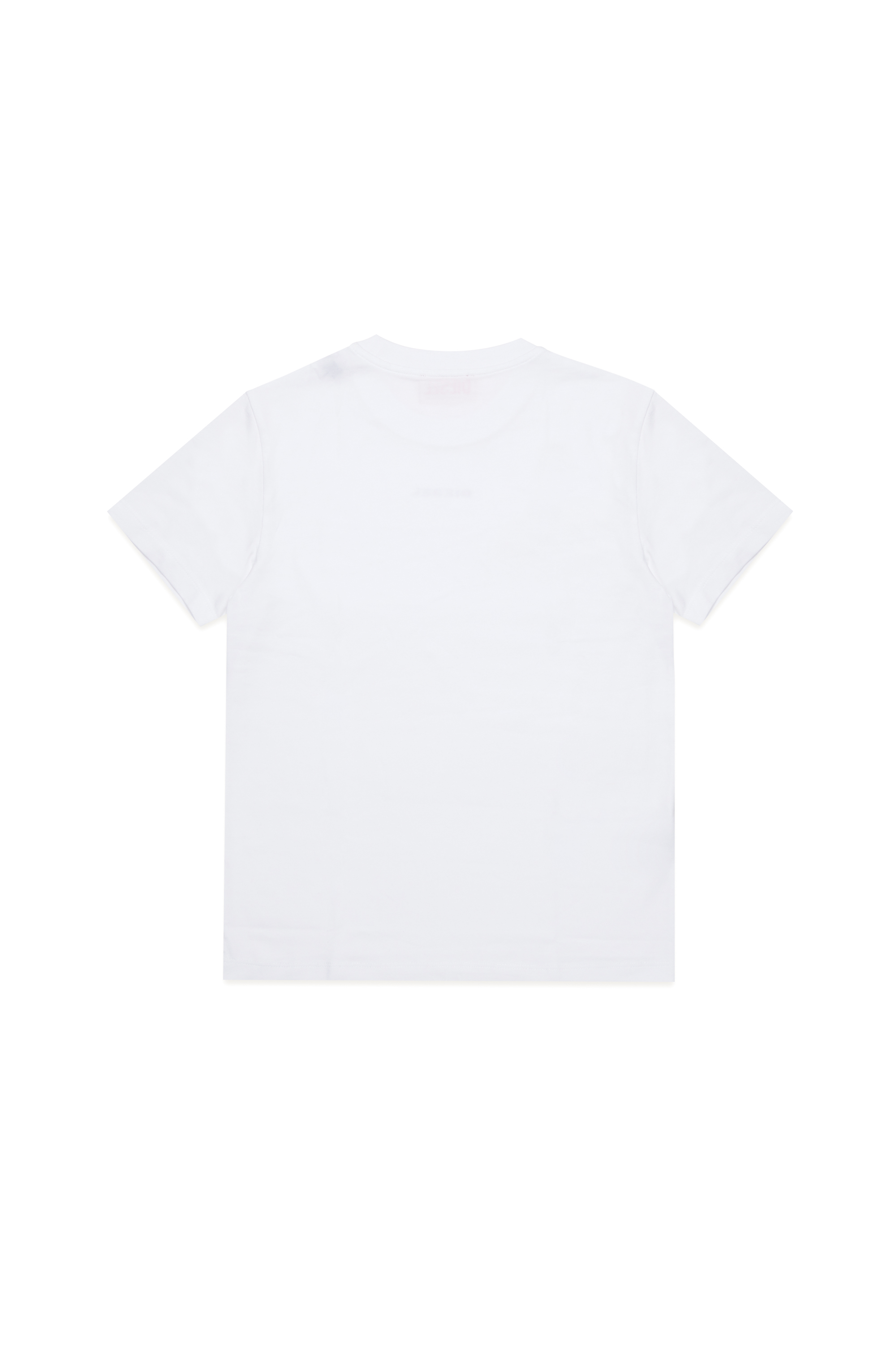 Diesel - UTATOR, T-shirt en coton stretch avec lettrage Homme in Blanc - 2