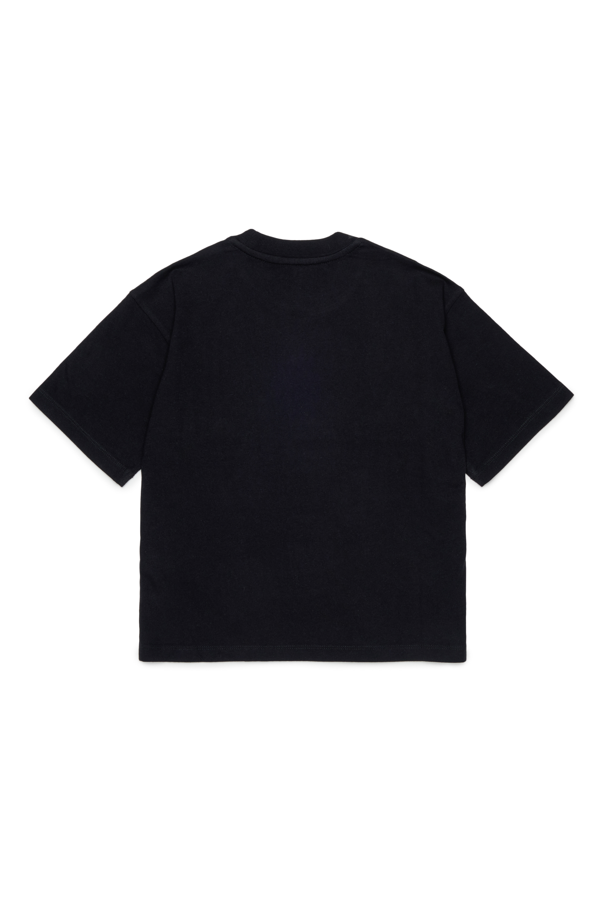 Diesel - TANORMYS2, T-shirt en coton avec broderie ton sur ton Oval D Femme in Noir - 2