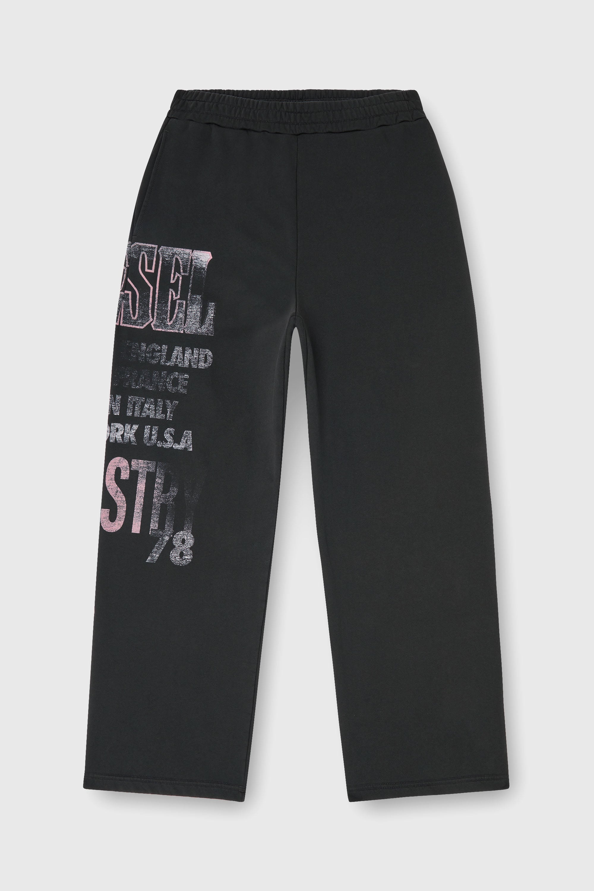 Diesel - P-ILL, Pantalon de surv&ecirc;tement avec graphismes concert Homme in Noir - 2