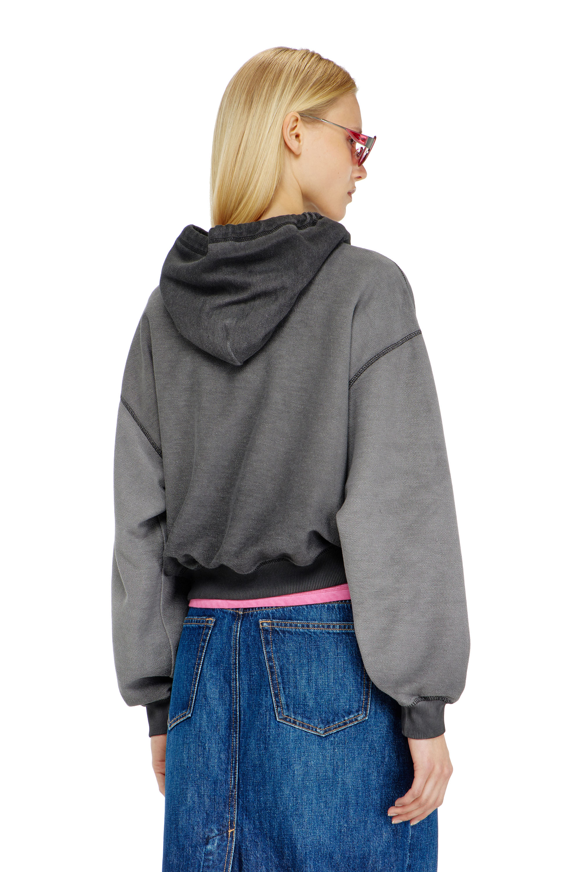 Diesel - F-SUNNY-HOOD, Sweat &agrave; capuche avec imprim&eacute; d&eacute;vor&eacute; Femme in ToBeDefined - 4