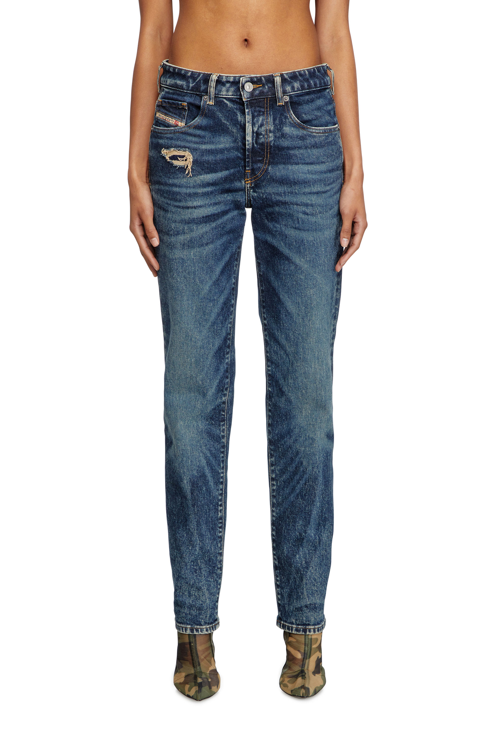 Diesel - Regular Jeans 1989 D-Mine 007Y3 Femme, Bleu Foncé - Image 2