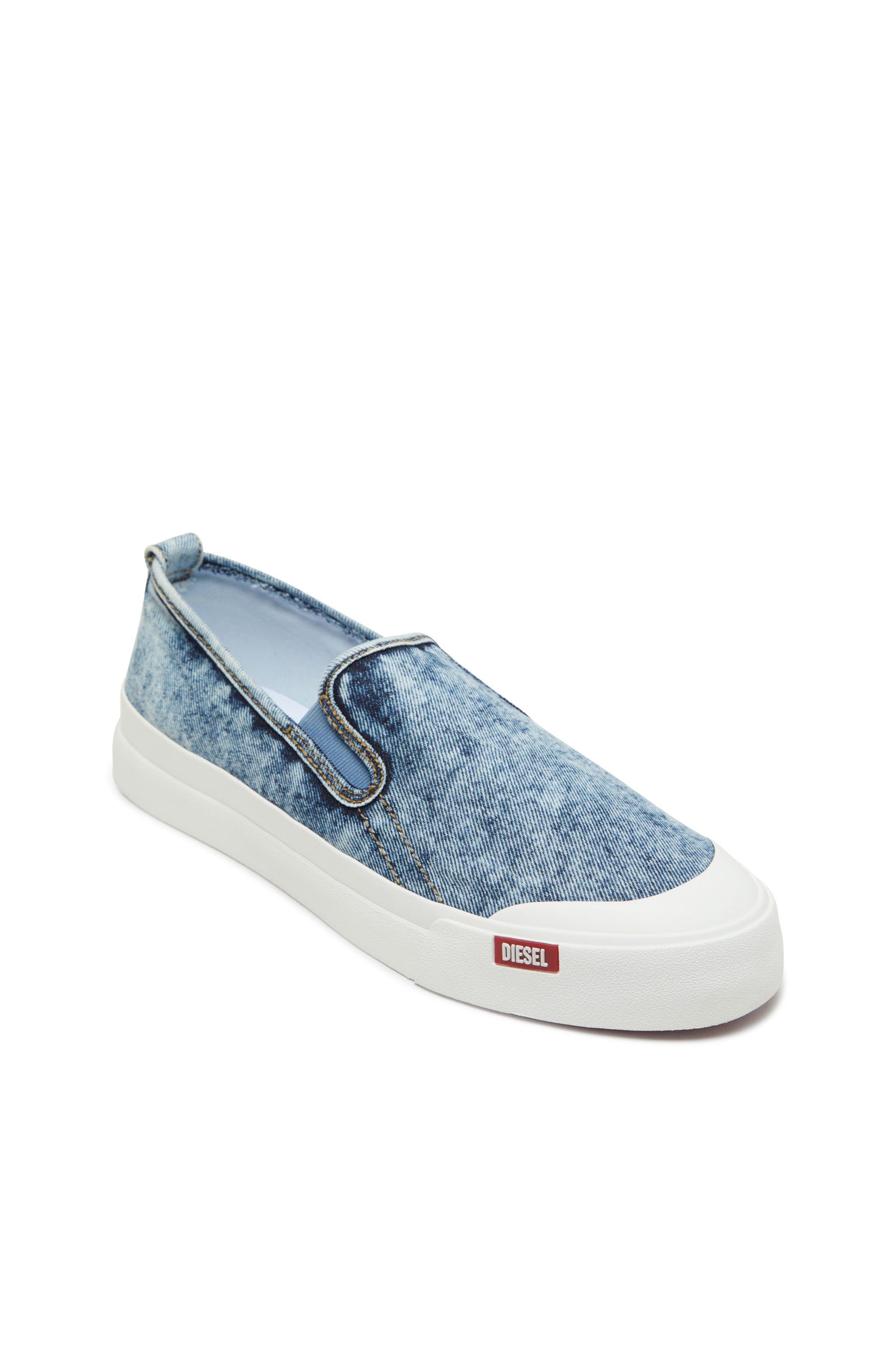 Diesel - S-ATHOS NMD SO, S-Athos-Sneakers slip-on en denim Homme in Bleu - 6