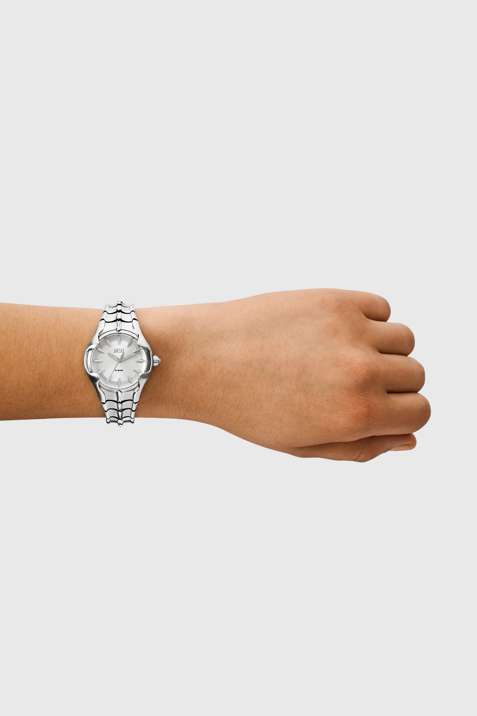 Diesel - DZ5605, Montre Vert &agrave; trois aiguilles en acier inoxydable Femme in Gris argent&eacute; - 4