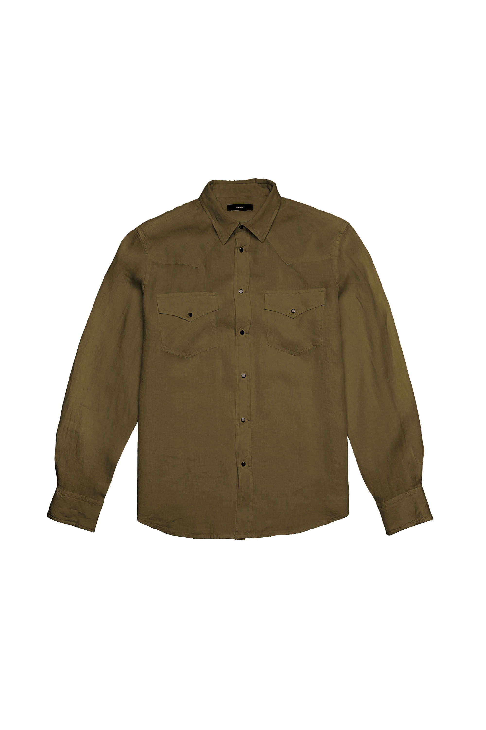 S-EAST-LONG-LIN, Vert Militaire - Chemises