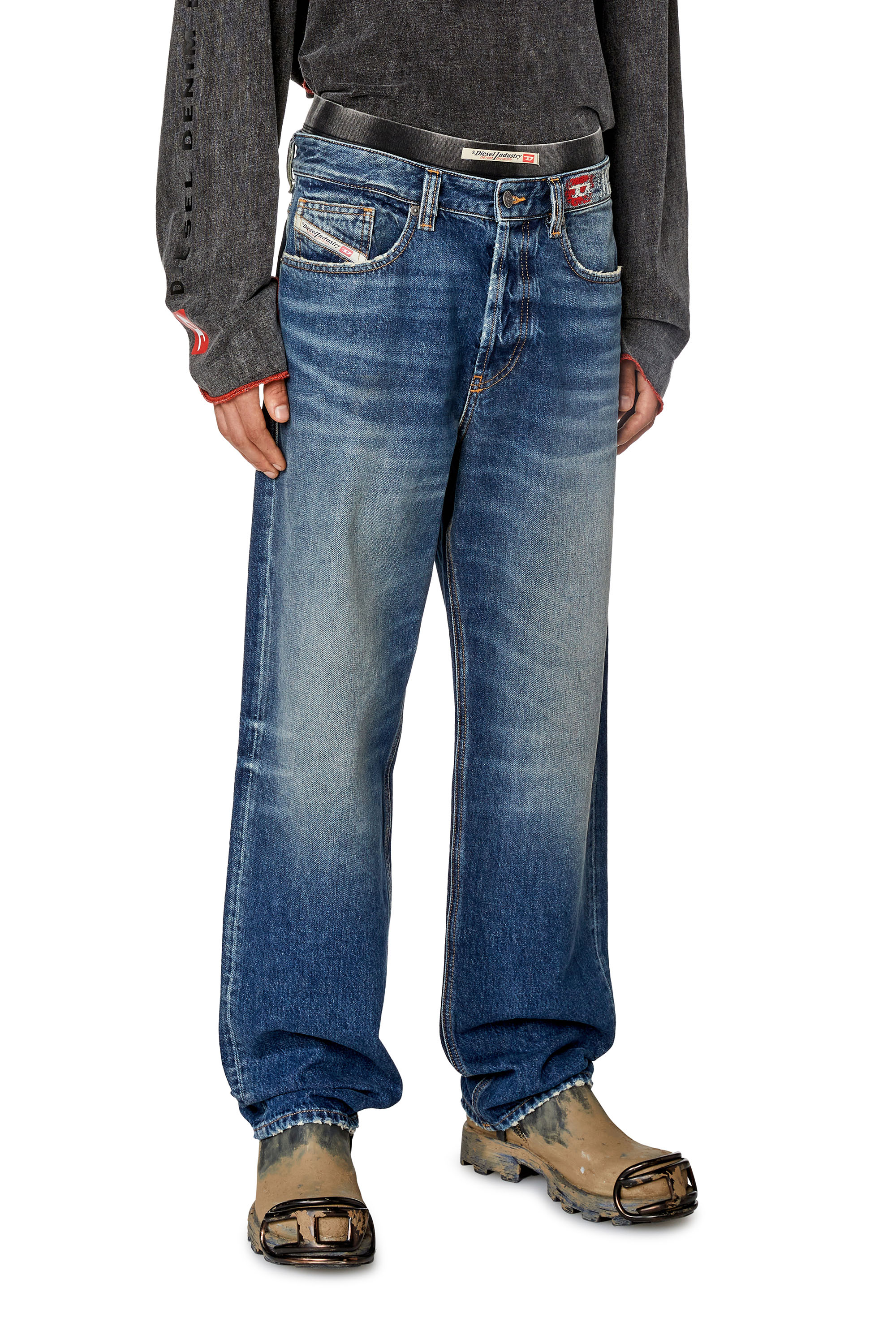 Diesel - Straight Jeans 2010 D-Macs 09H02, Bleu moyen - Image 1