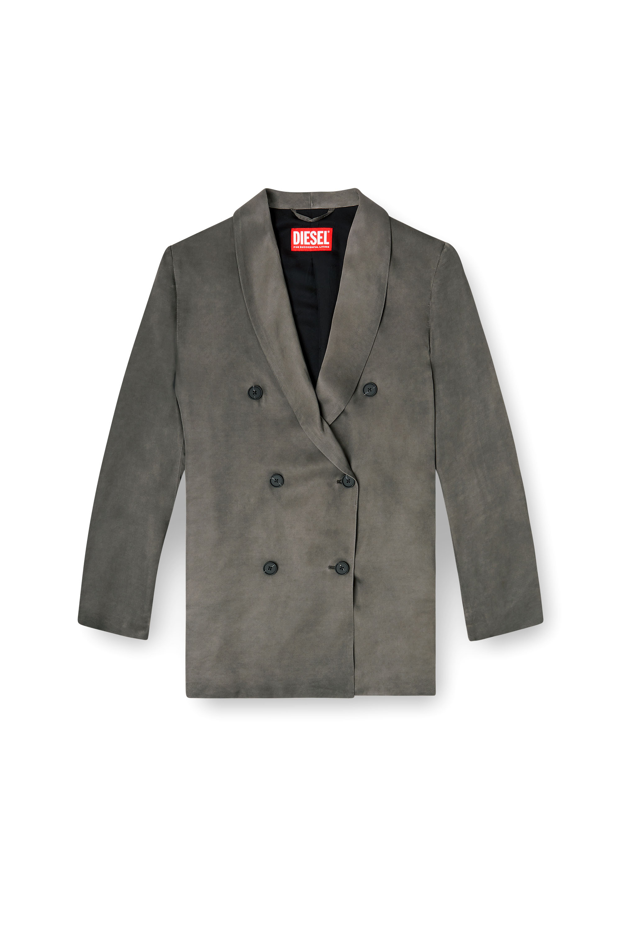 Diesel - G-AVINA-S1, Blazer en viscose fluide trait&eacute;e Femme in Gris - 2