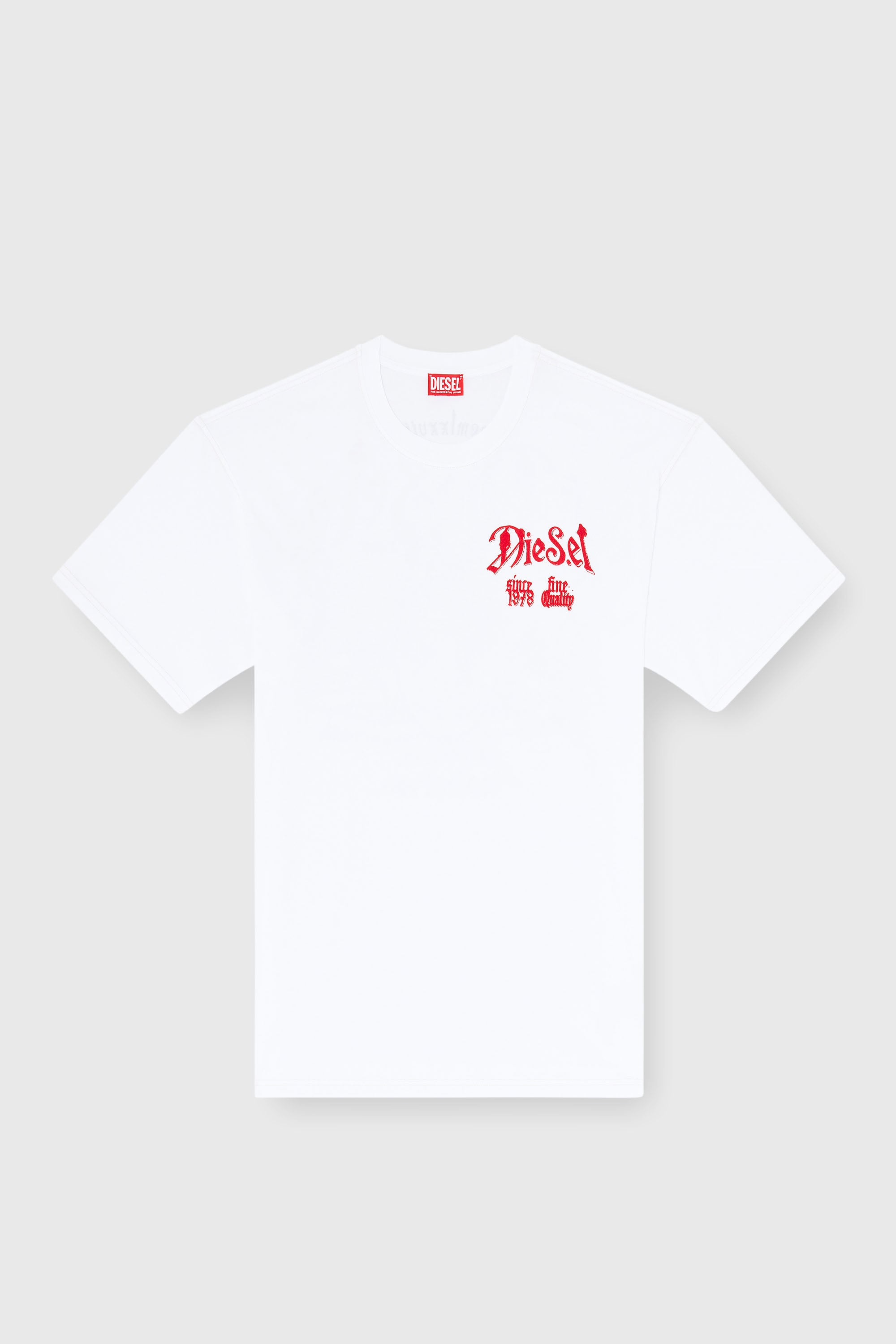 Diesel - T-BOXT-AA2, T-shirt en coton avec motif floqu&eacute; Homme in Blanc - 2