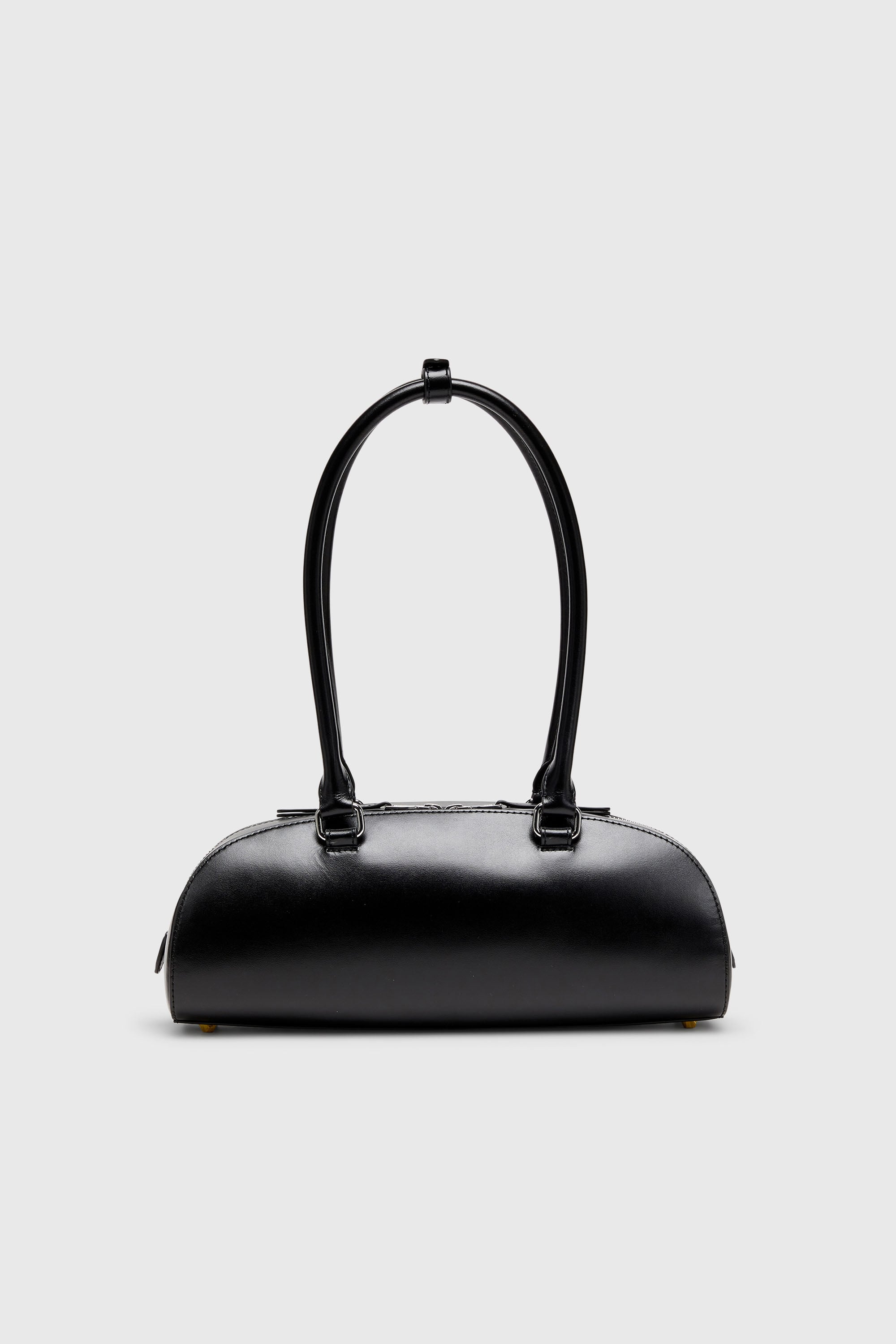 Diesel - 1DR DOME SHOULDER EW, Woman's 1DR Dome - Elongated bowling bag in leather in Black - 2