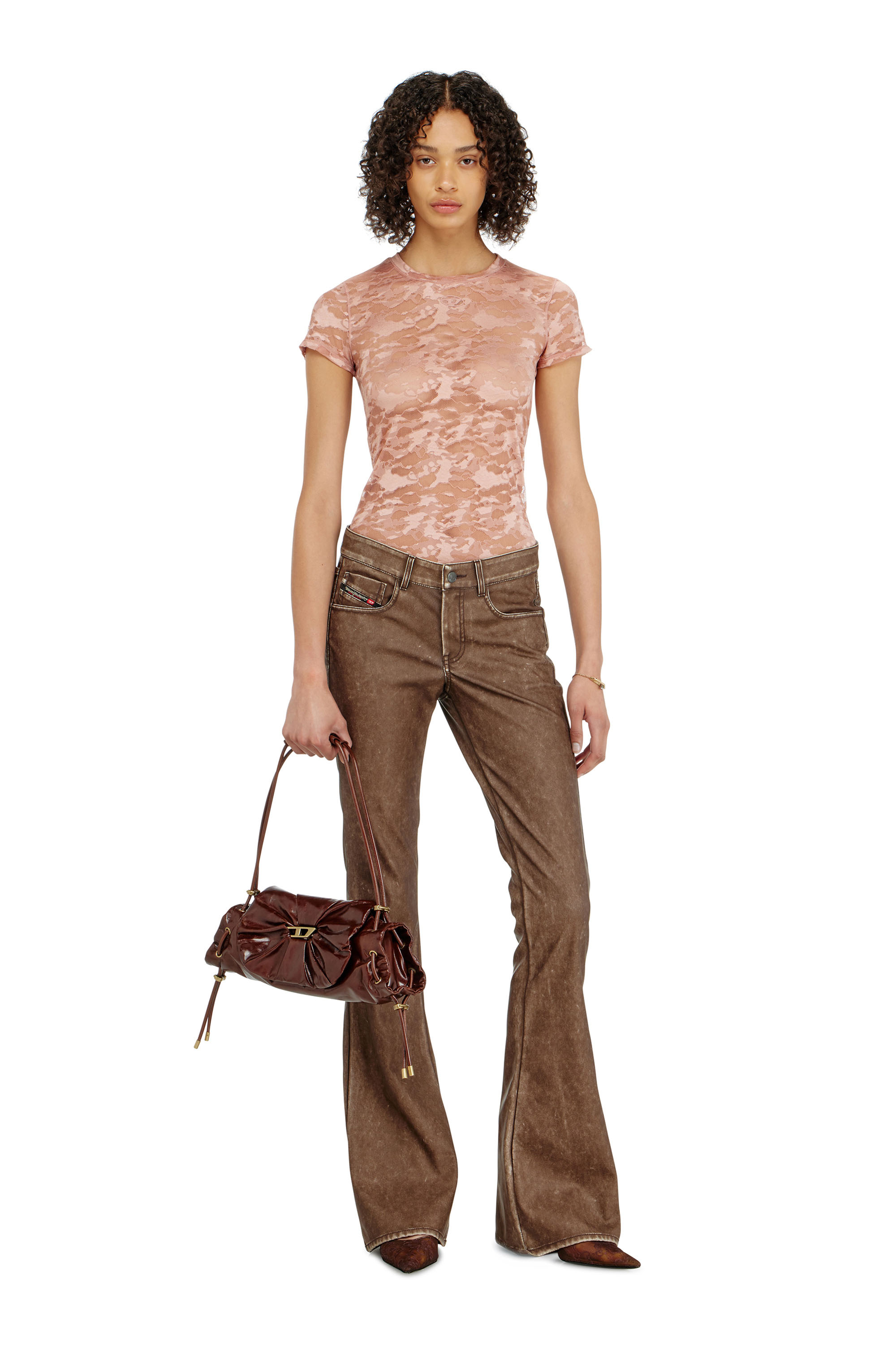 Diesel - KASIA-UTLT, T-shirt en dentelle camouflage Femme in ToBeDefined - 6