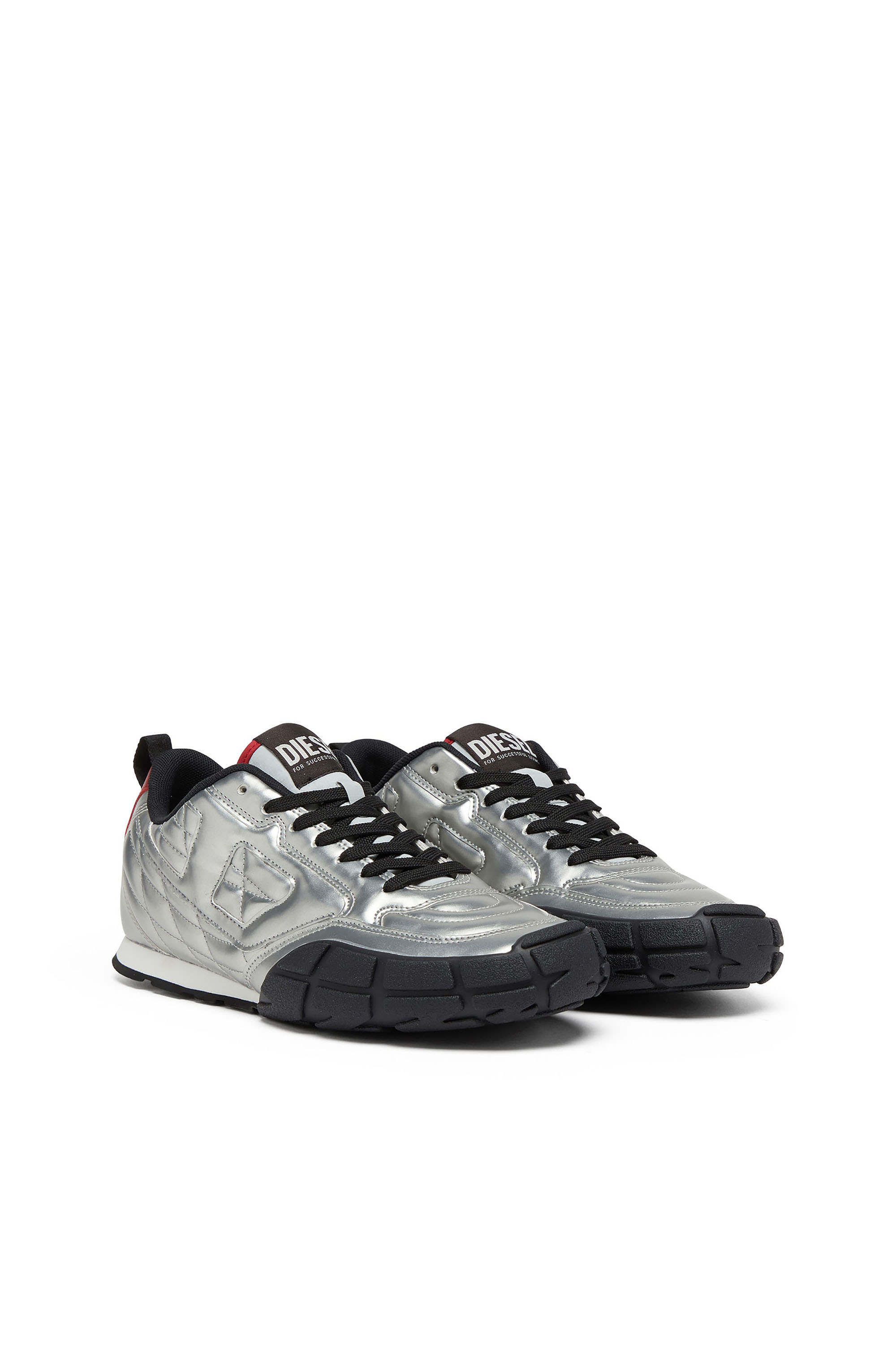 Diesel - S-PAGODHA LOW W, S-Pagodha-Baskets m&eacute;talliques matelass&eacute;es Femme in Gris argent&eacute; - 4