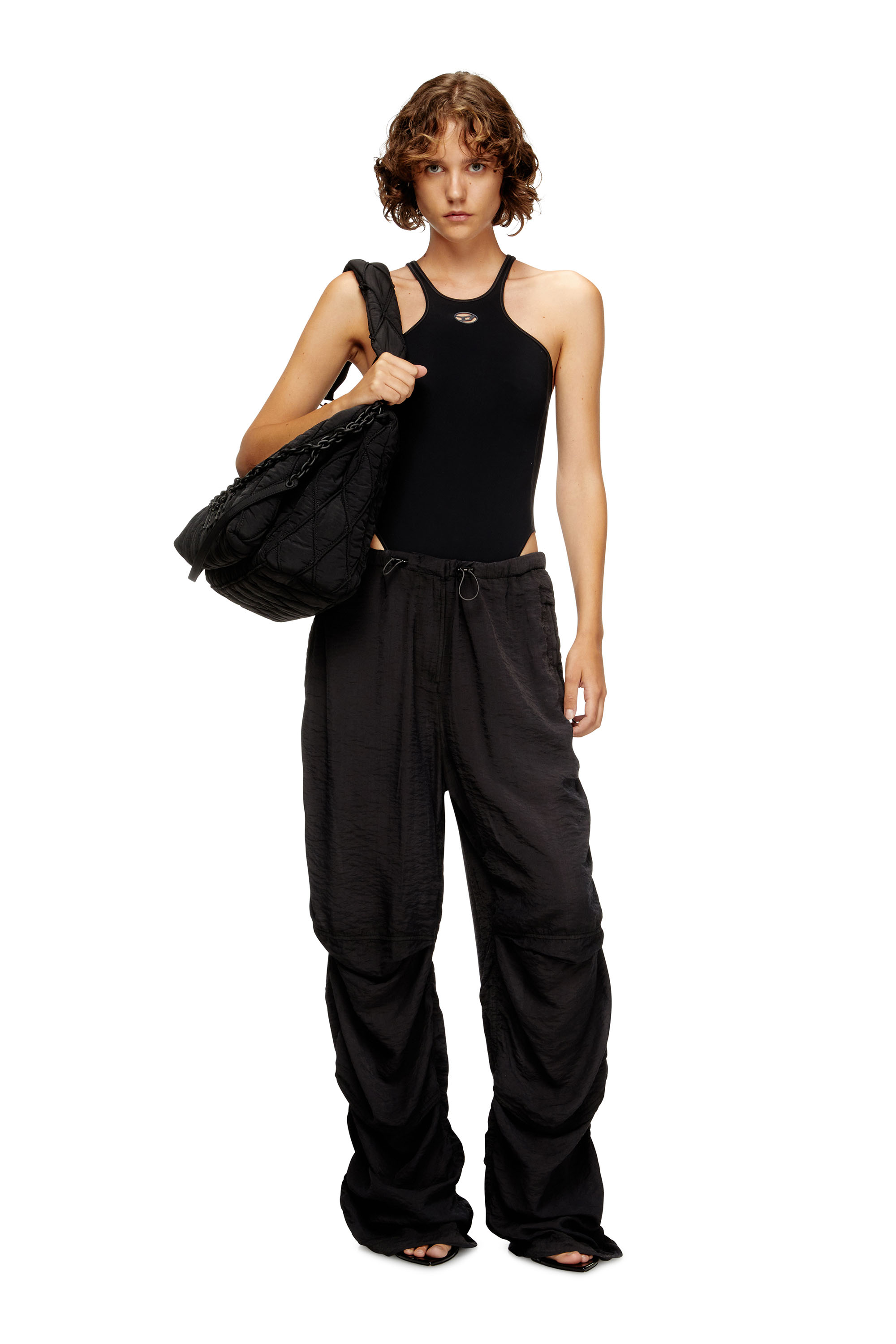 Diesel - CHRISTIE-UTLT, Body stretch avec détail Oval D Femme in Noir - 6