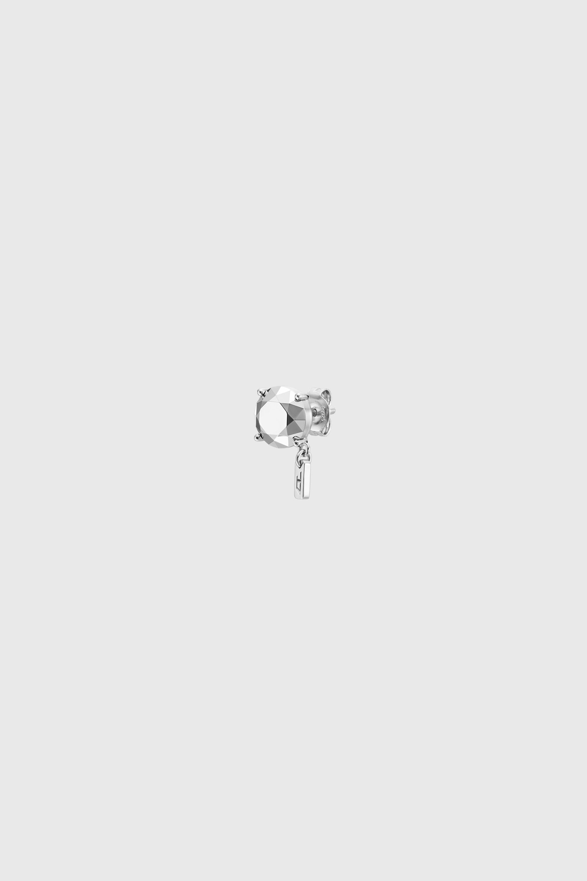Diesel - DL1352040 STERLING SILVER JEWEL, Boucle d'oreille en argent sterling taille diamant avec fermeture &agrave; tige. Mixte in Gris argent&eacute; - 1