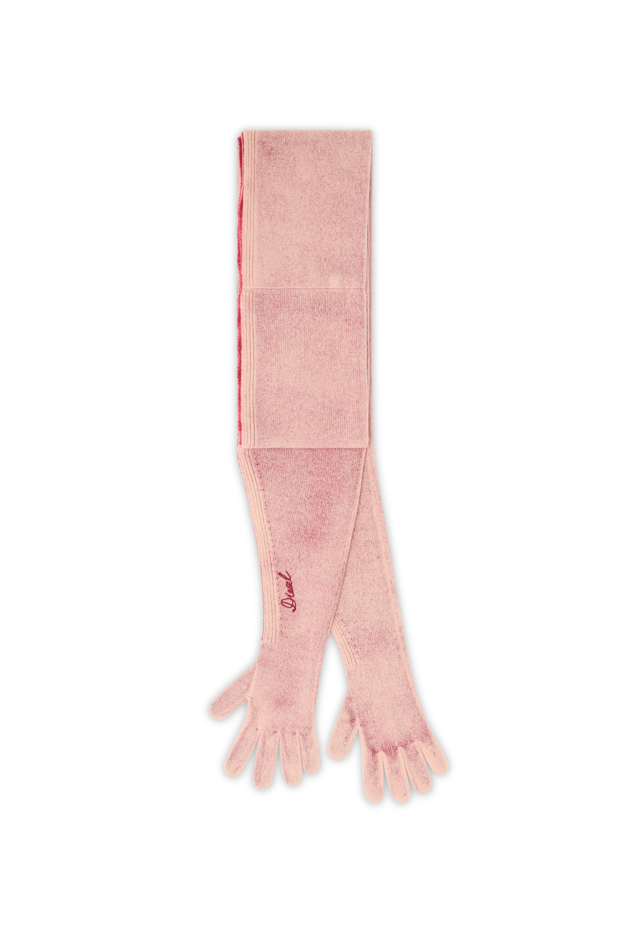Diesel - K-EVIN, Gant-&eacute;charpe hybride en laine bicolore Mixte in Rose - 1