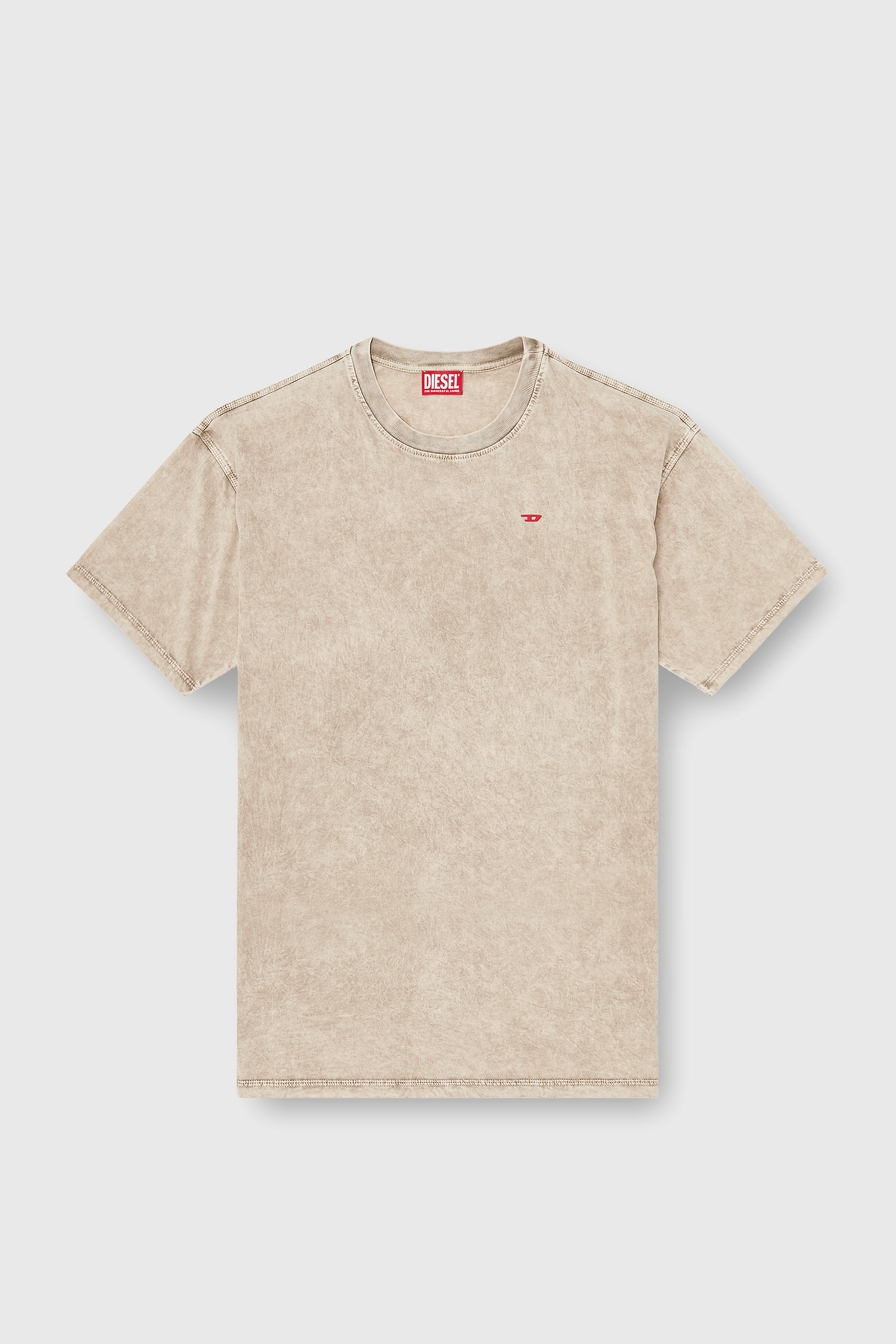 Diesel - T-BOXT-AA14, T-shirt en coton avec effet trait&eacute; Homme in Beige - 2