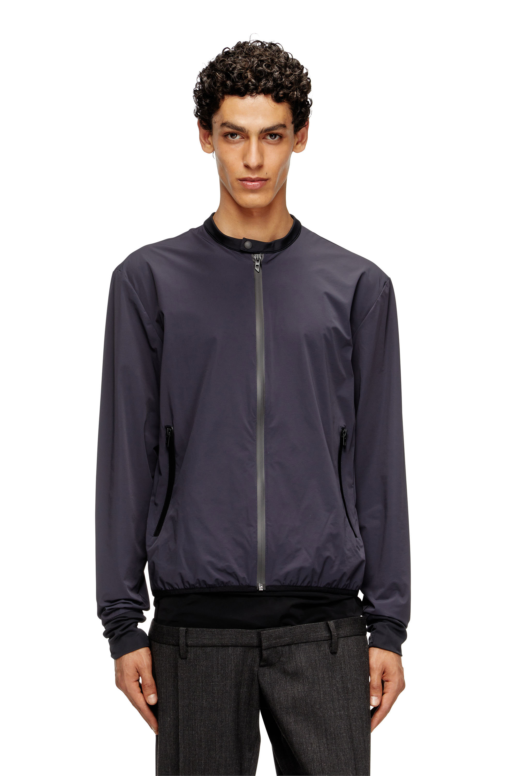 Diesel - J-DOMNALL-NY, Veste en nylon bi-stretch Homme in Bleu - 1