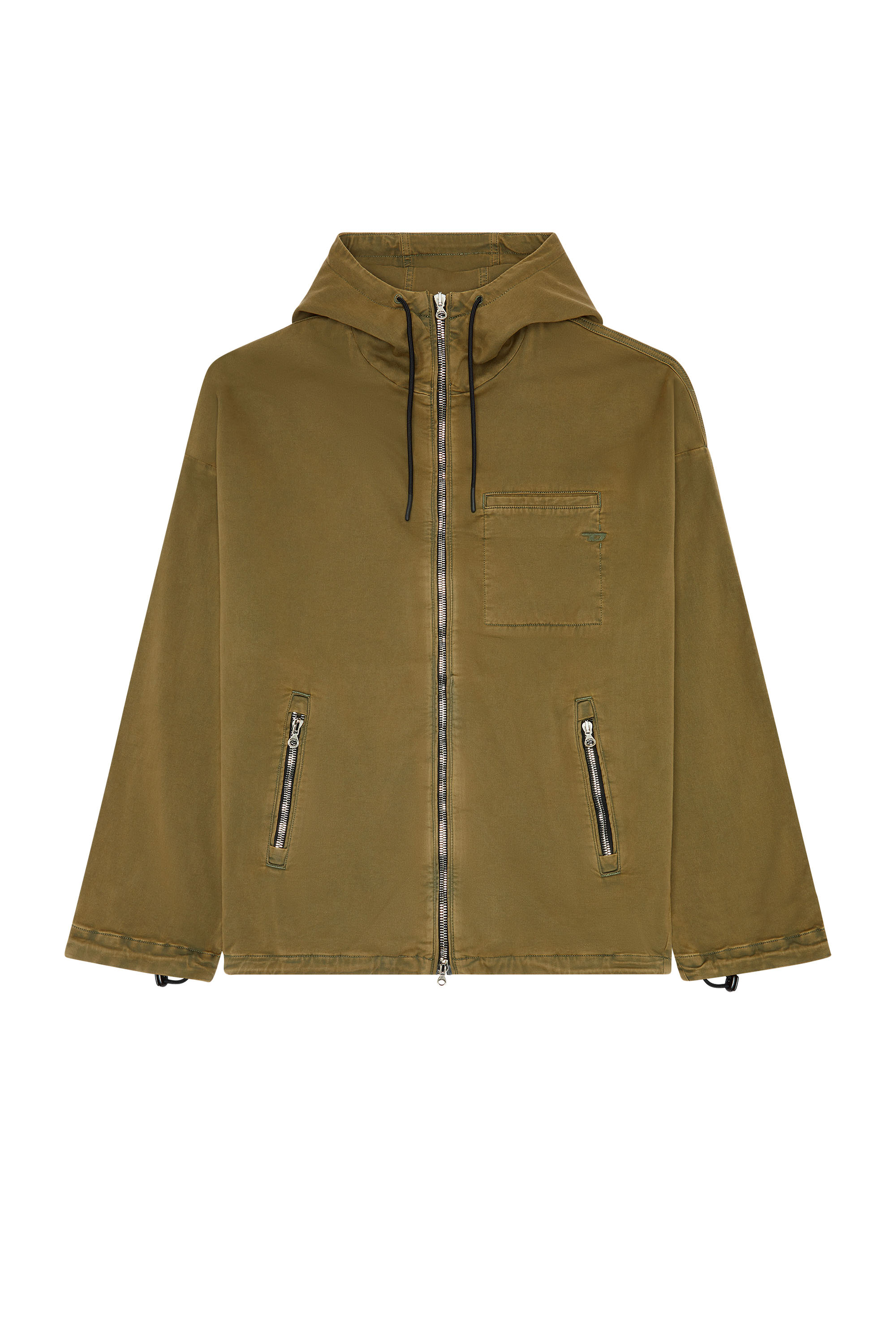 Diesel - D-HENNES JOGG, Veste à capuche JoggJeans Homme in Vert - 2