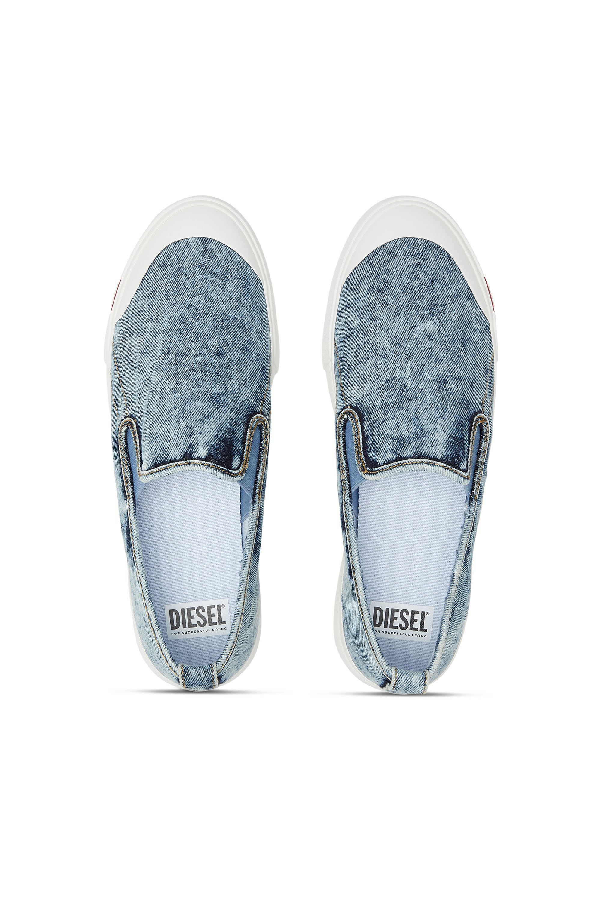 Diesel - S-ATHOS NMD SO, S-Athos-Sneakers slip-on en denim Homme in Bleu - 5