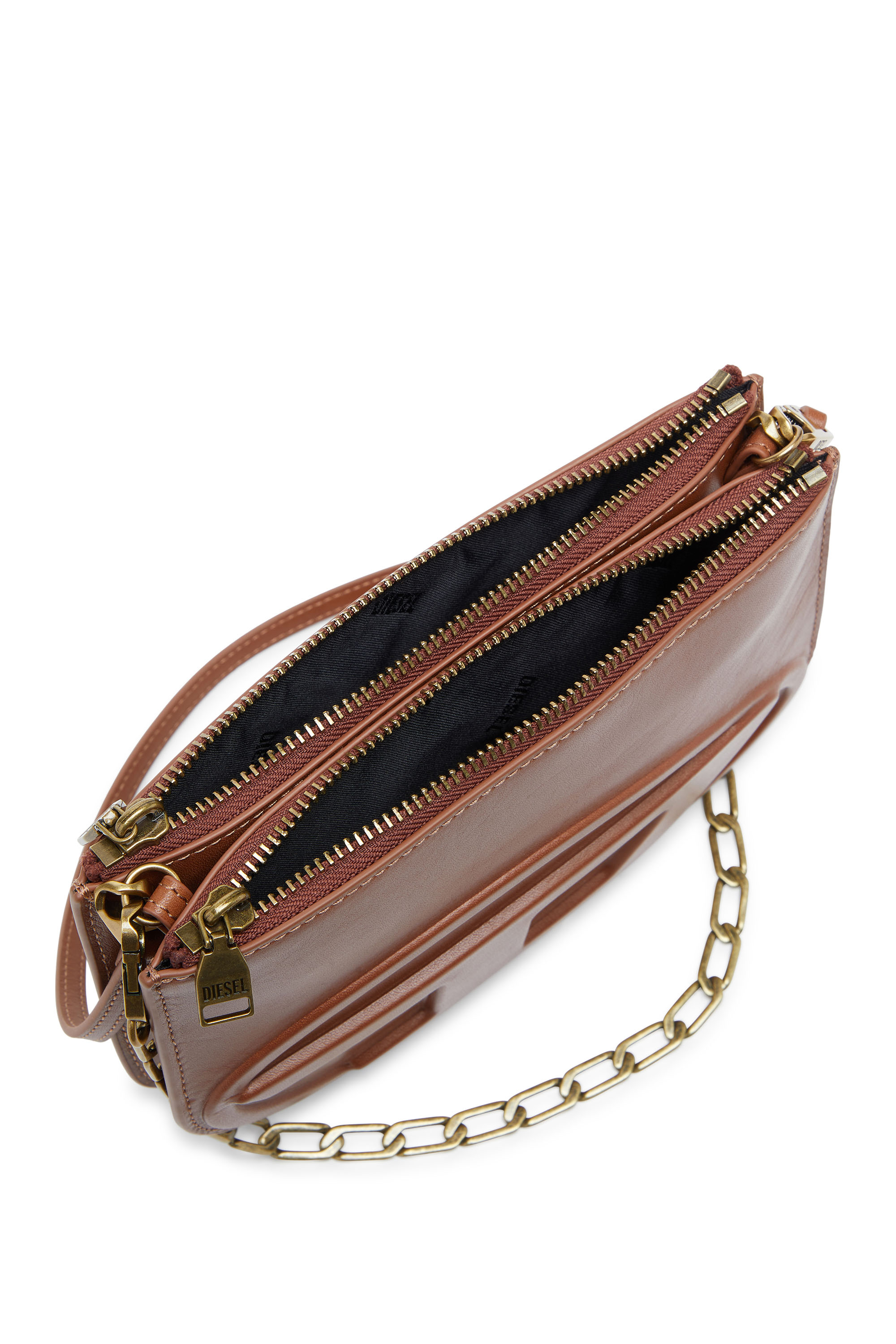 Diesel - 1DR TWIN, 1DR Twin-Sac à bandoulière à double poche en cuir pull-up Femme in Marron - 4