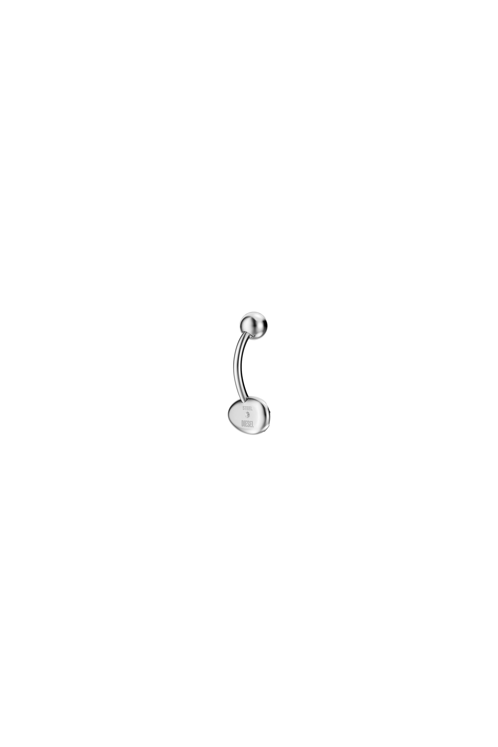Diesel - DX1698040 JEWELLERY, Bijou de nombril en acier inoxydable Mixte in Gris argent&eacute; - 1