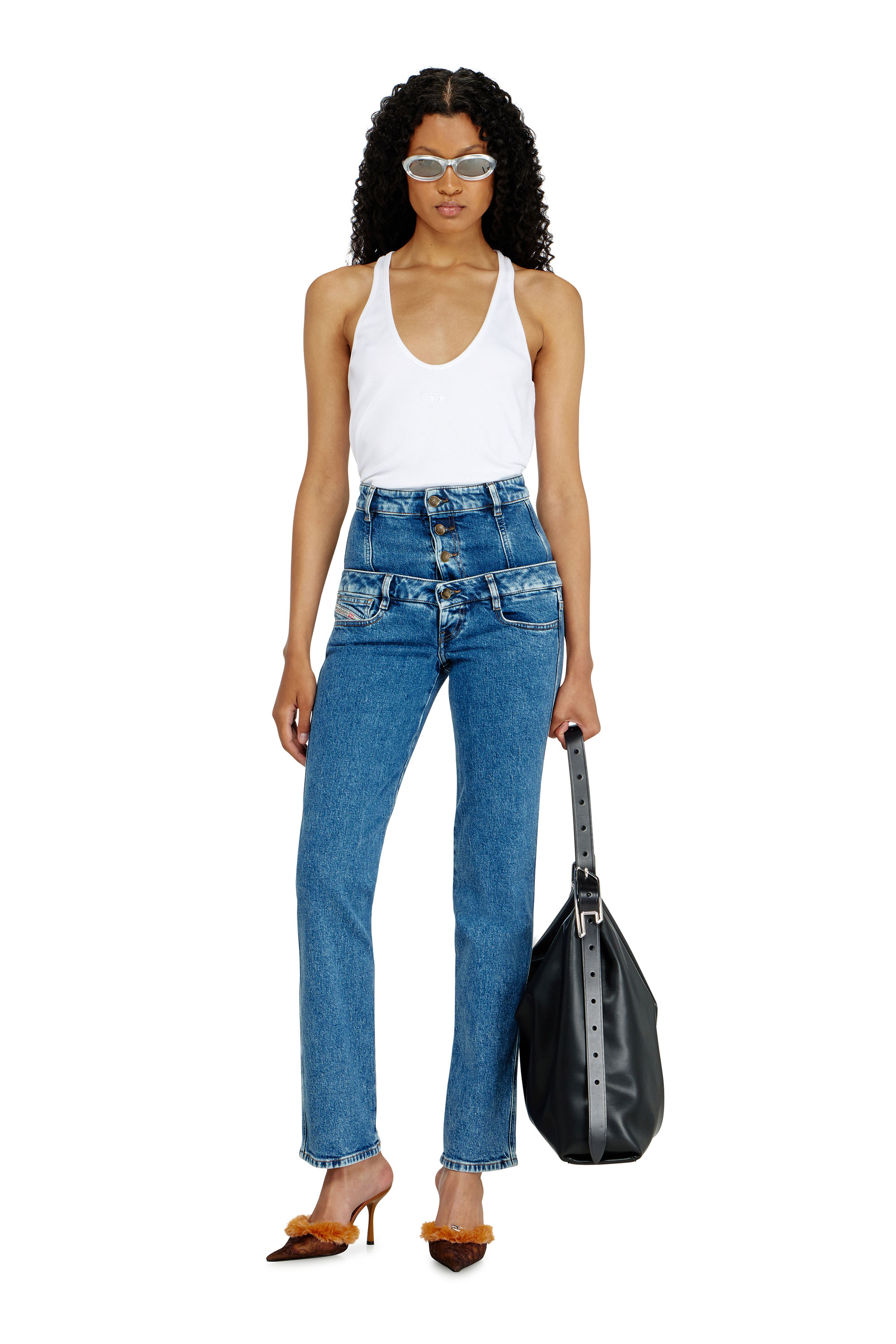 Diesel - Slim Jeans D-Fynora 007EU Femme, Bleu moyen - Image 1