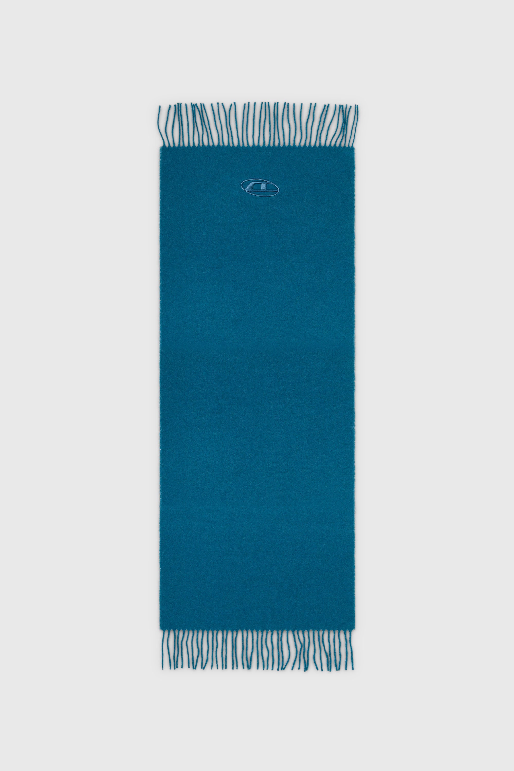 Diesel - S-IMON-D-LONG, &Eacute;charpe en m&eacute;lange de laine &agrave; bords frang&eacute;s Mixte in Bleu - 2