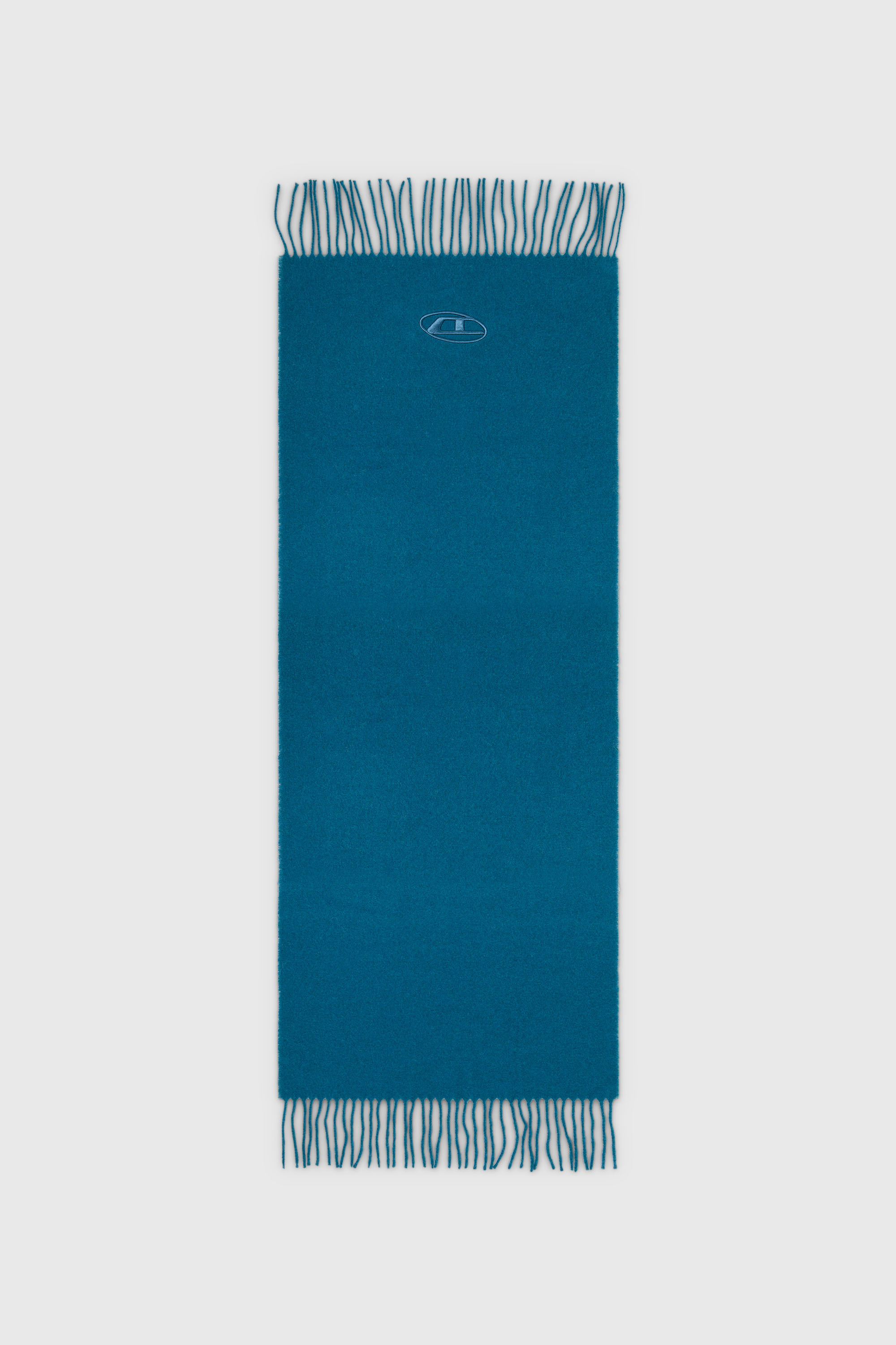 Diesel - S-IMON-D-LONG, &Eacute;charpe en m&eacute;lange de laine &agrave; bords frang&eacute;s Mixte in Bleu - 2