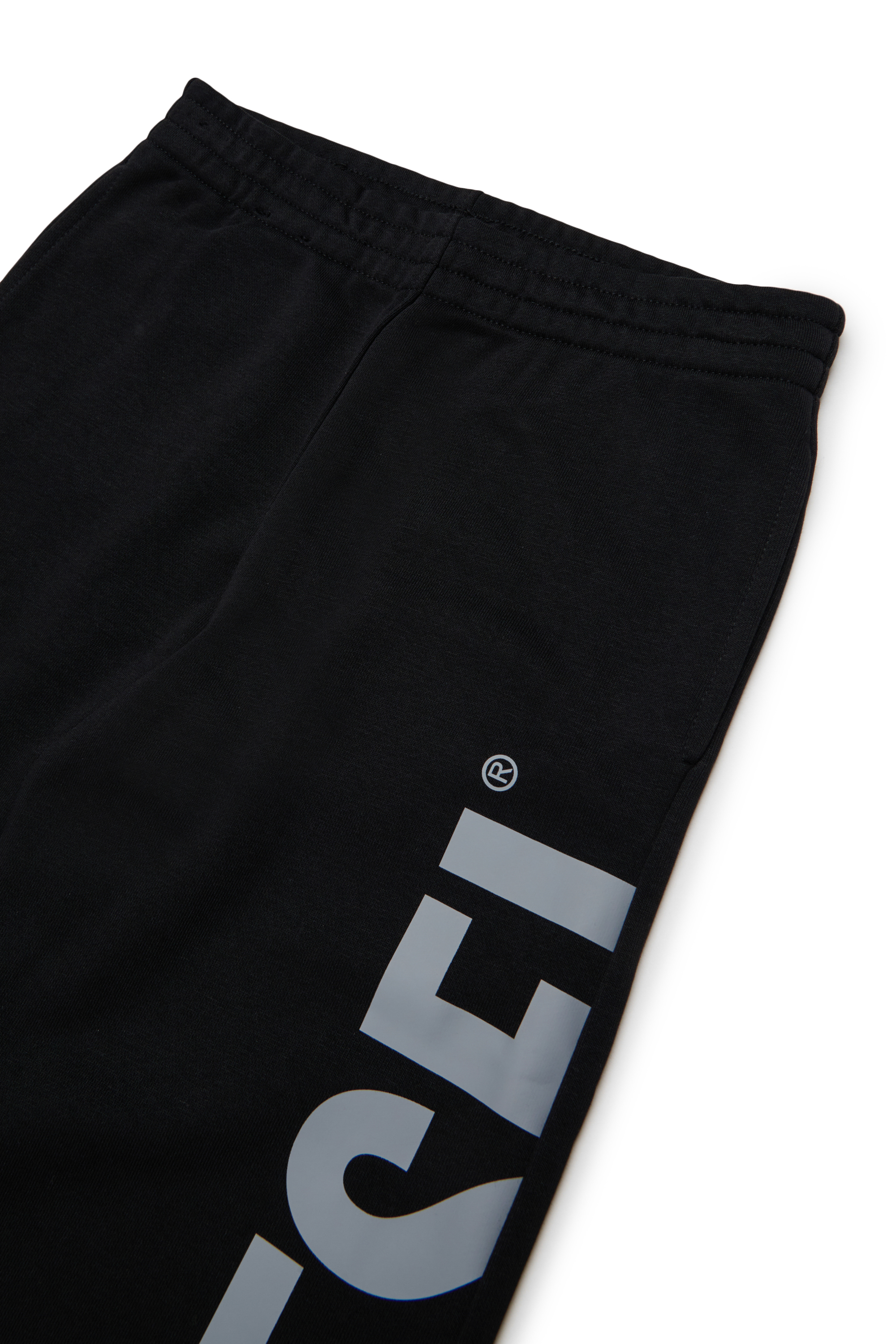 Diesel - PRES, Pantalon de surv&ecirc;tement avec logo d&eacute;coup&eacute; imprim&eacute; Homme in Noir - 3
