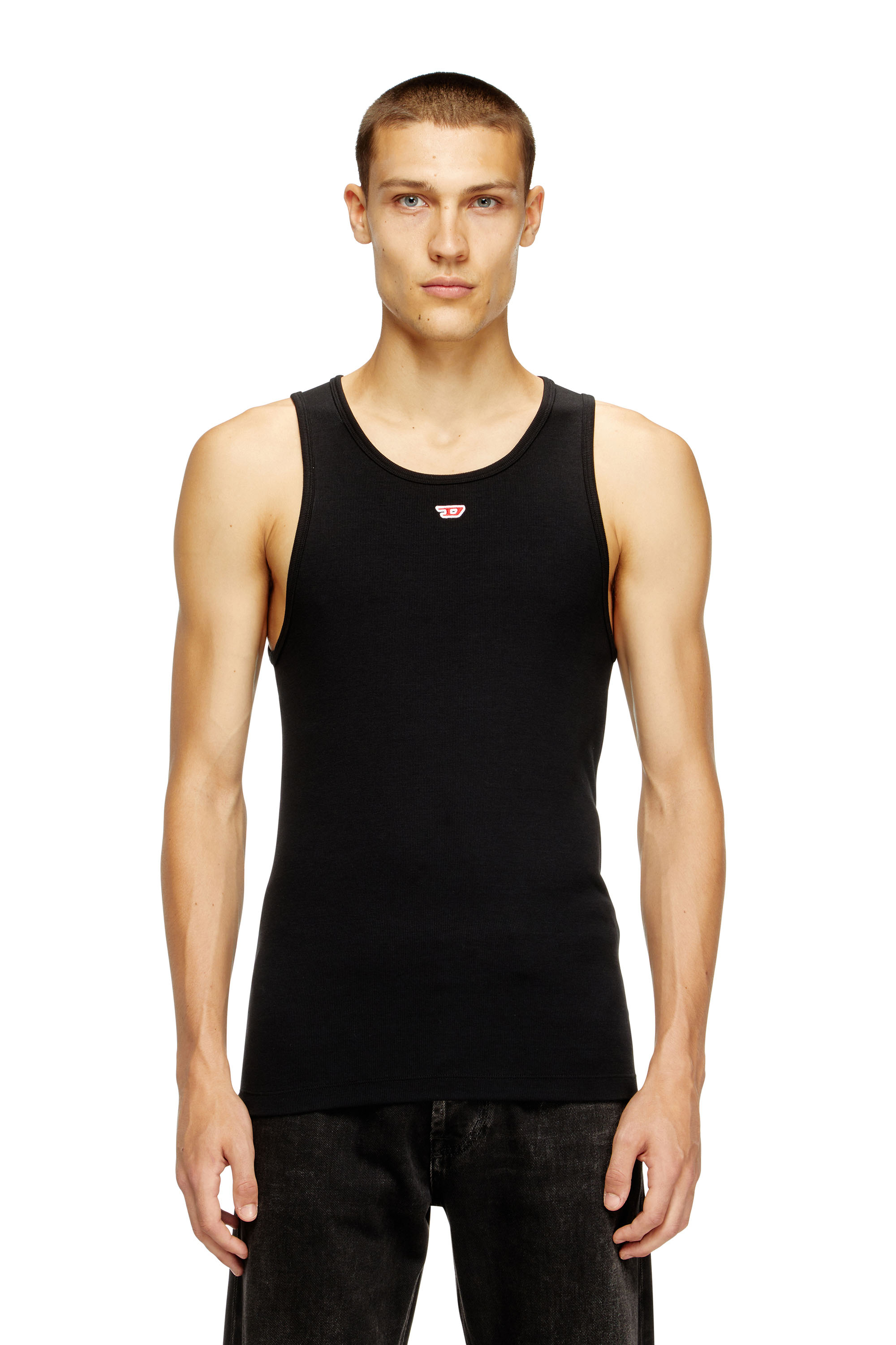 Diesel - T-LIFTY-D, Débardeur avec mini empiècement D Homme in Noir - 3