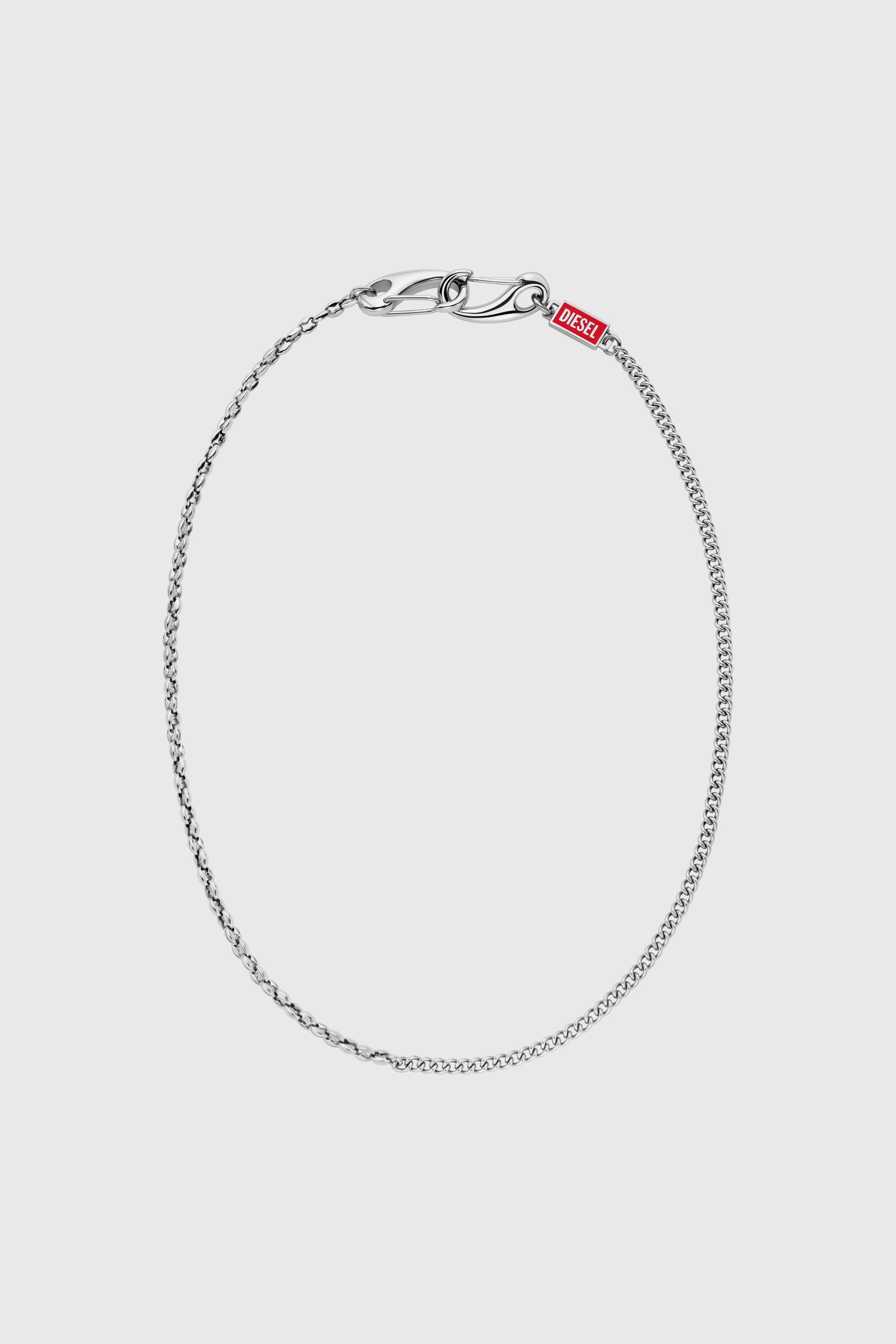Diesel - DX1695040 JEWELLERY, Collier cha&icirc;ne multi-usage en acier inoxydable Mixte in Gris argent&eacute; - 1