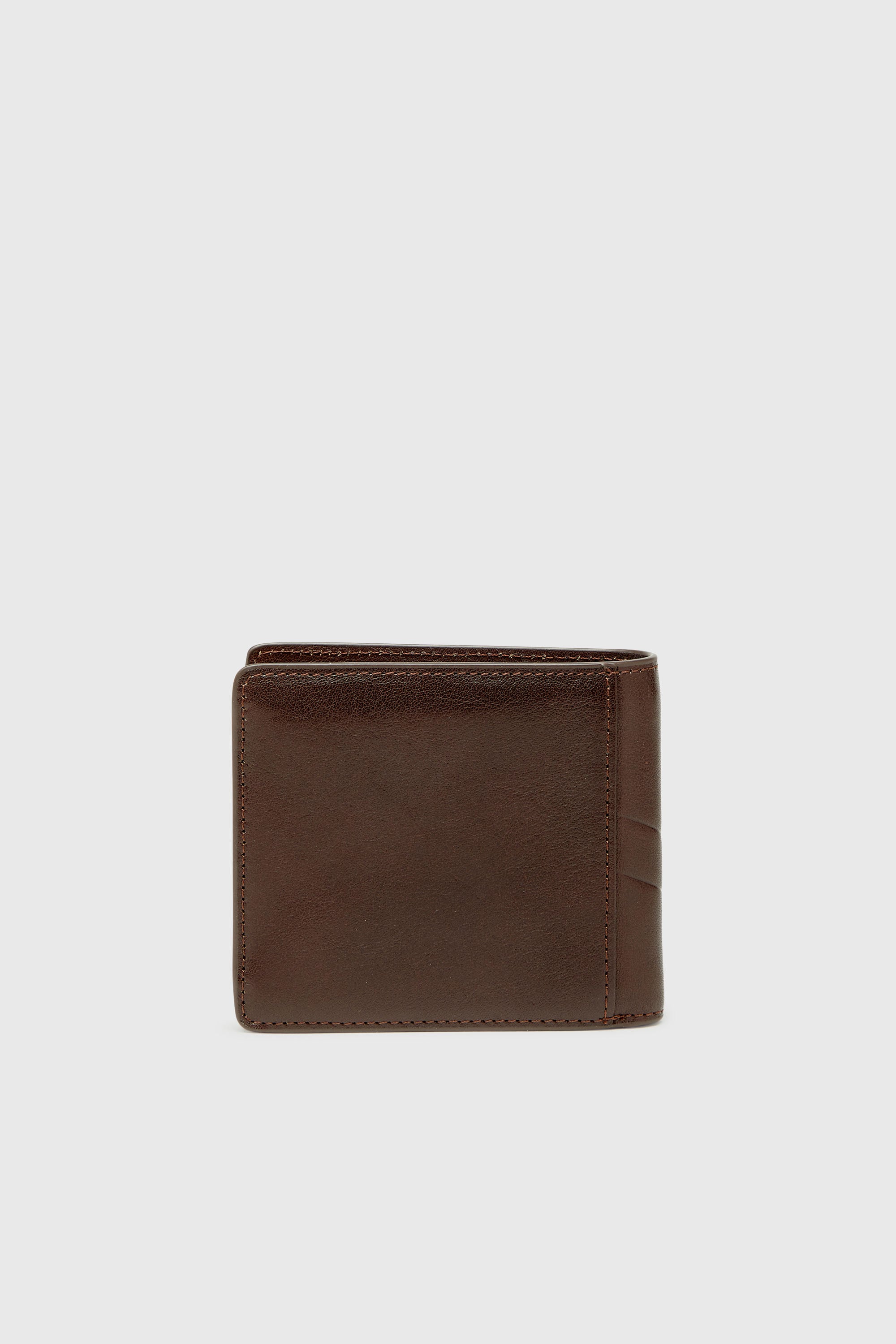 Diesel - FLAG-D BI-FOLD COIN S 3D, Portefeuille en cuir pliable avec logo emboss&eacute; Homme in Marron - 2