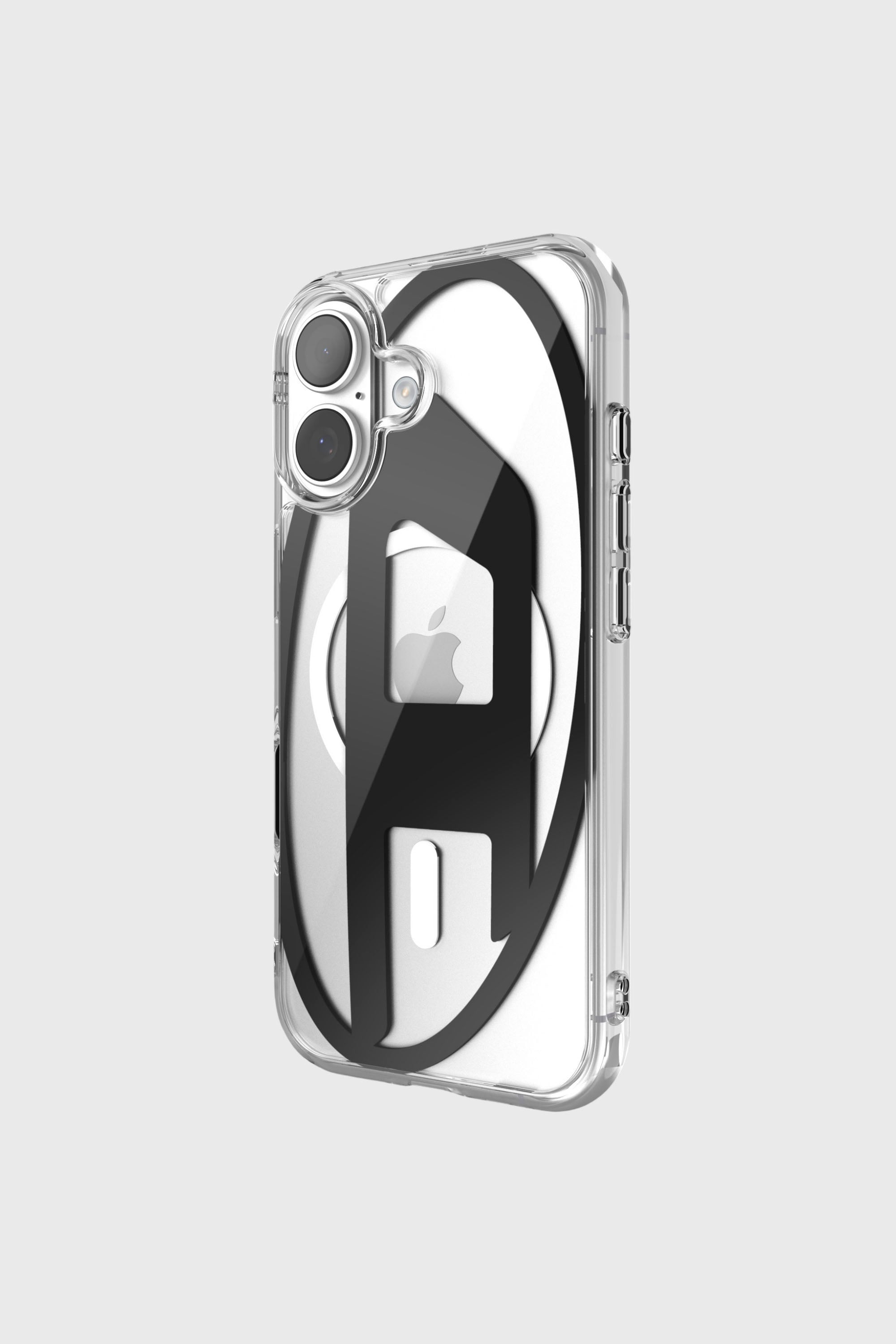 Diesel - 60415 AOP CASE, &Eacute;tui m&eacute;tallique Oval D avec Magsafe pour iPhone 17 Mixte in Noir - 3