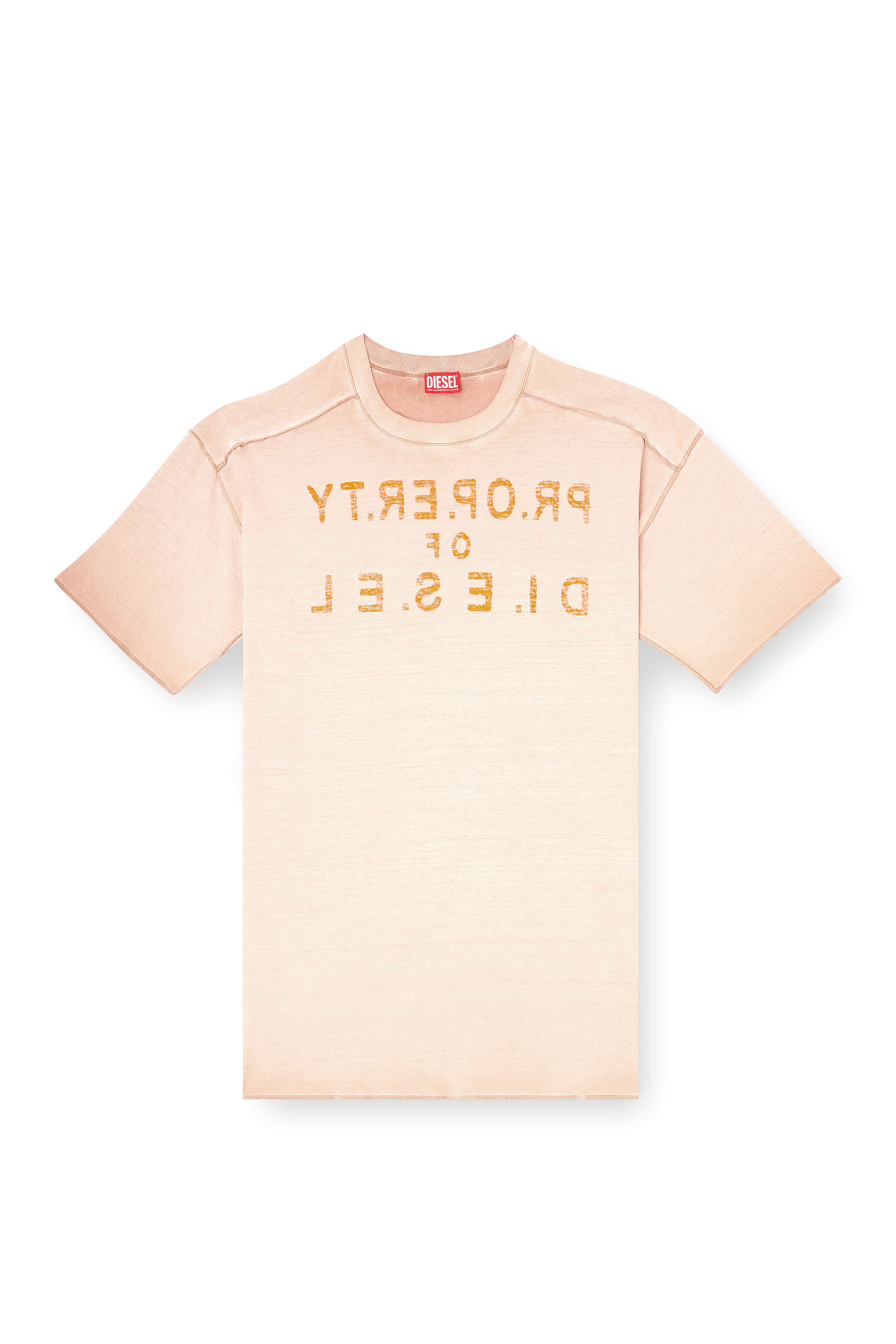 Diesel - T-LOOK, T-shirt en coton d&eacute;contract&eacute;e avec imprim&eacute; devant et dos Homme in ToBeDefined - 3